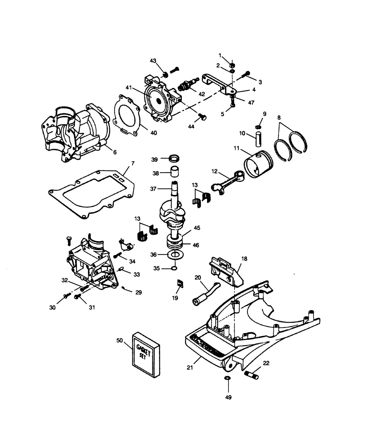 SEARS SEARS 5 H.P. POWER HEAD & SUPPORT PLATE