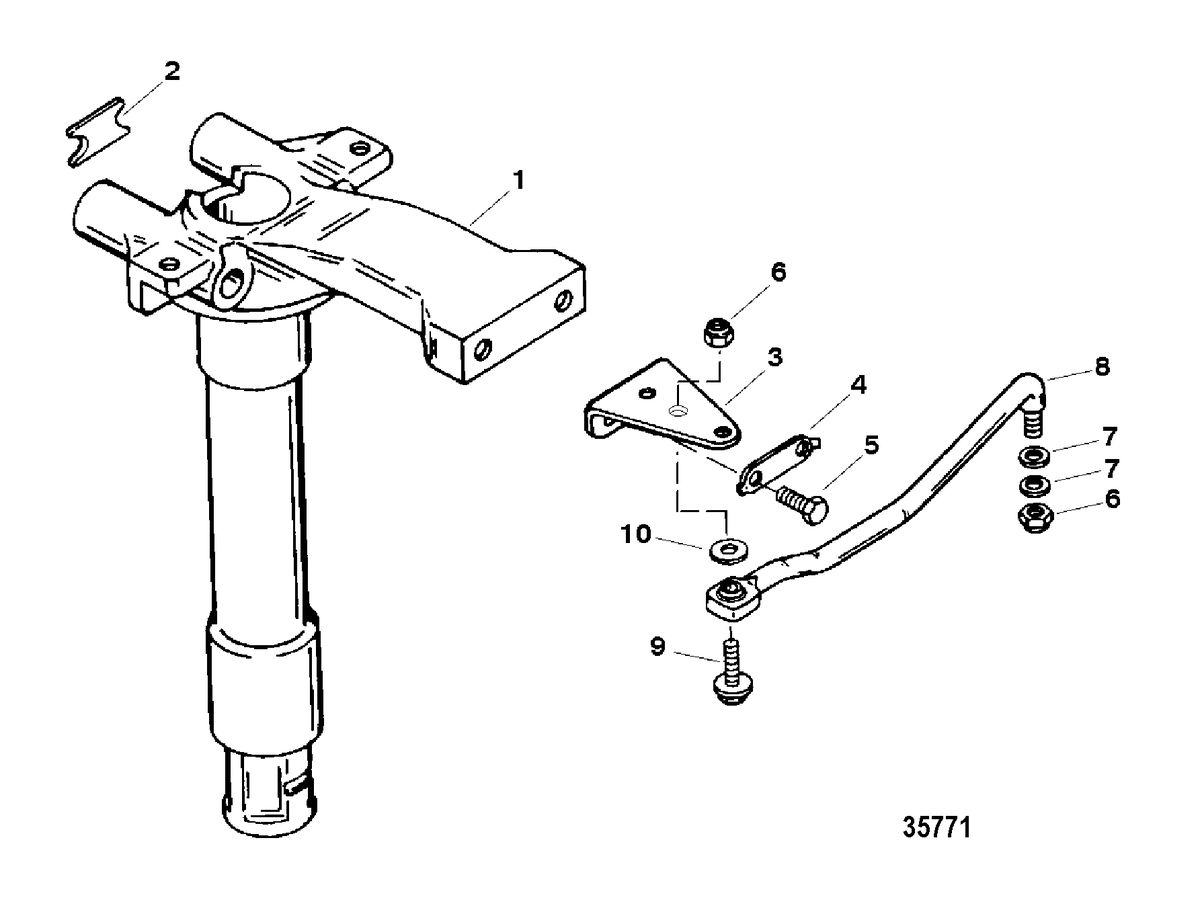 FORCE FORCE 40/50 H.P. (1998-1999) Swivel Tube
