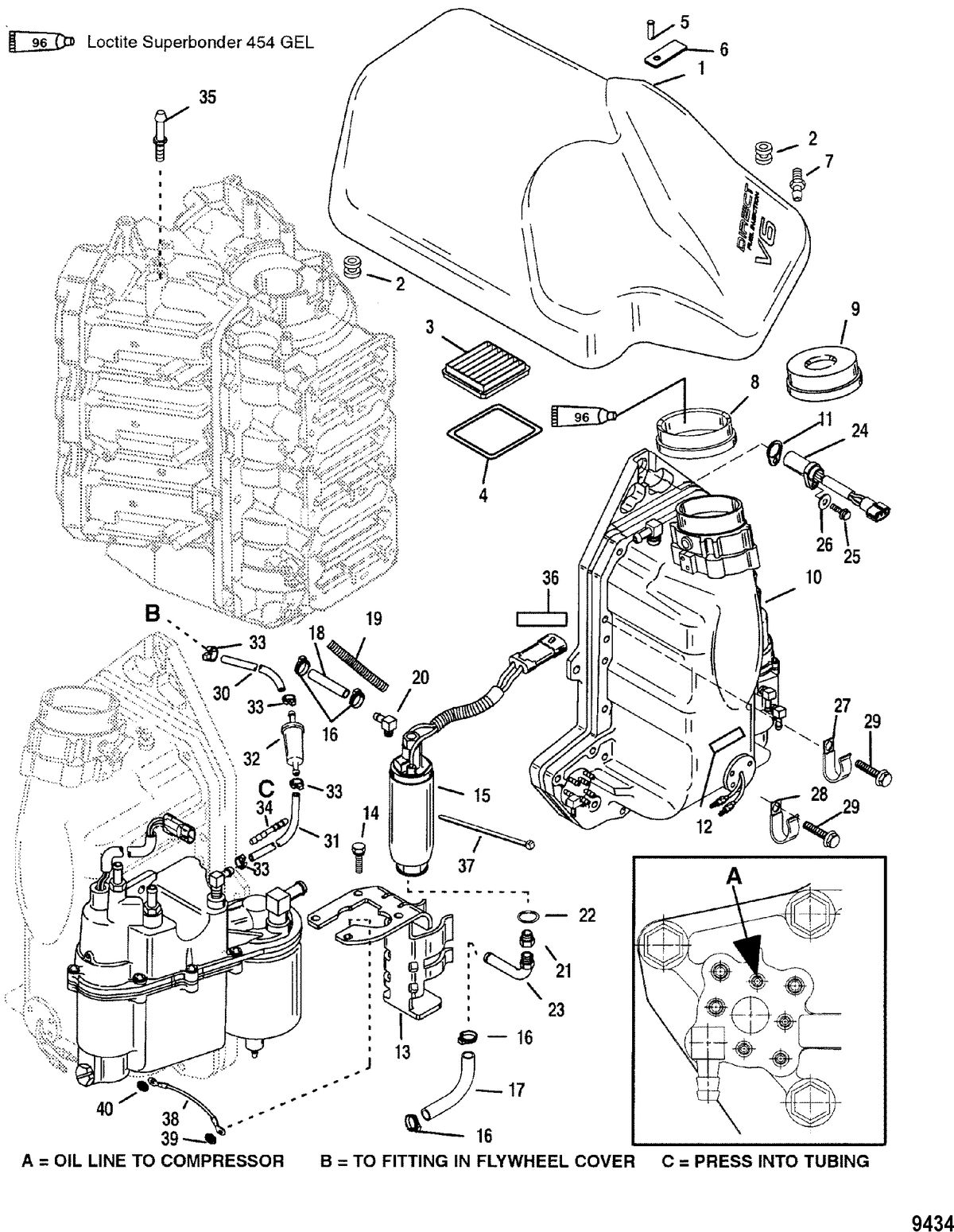 MERCURY/MARINER 135 / 150 DFI (2.5L) Air Handler