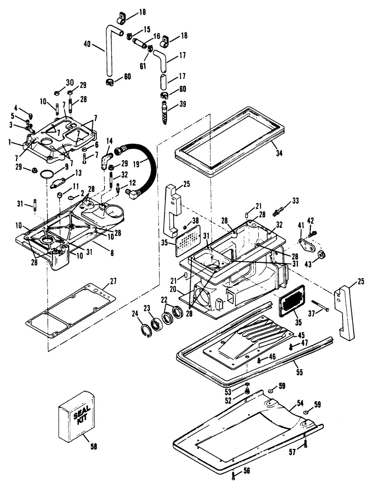 SPORTJET SPORT JET 90 DRIVE HOUSING COMPONENTS (SPLINED DRIVE)