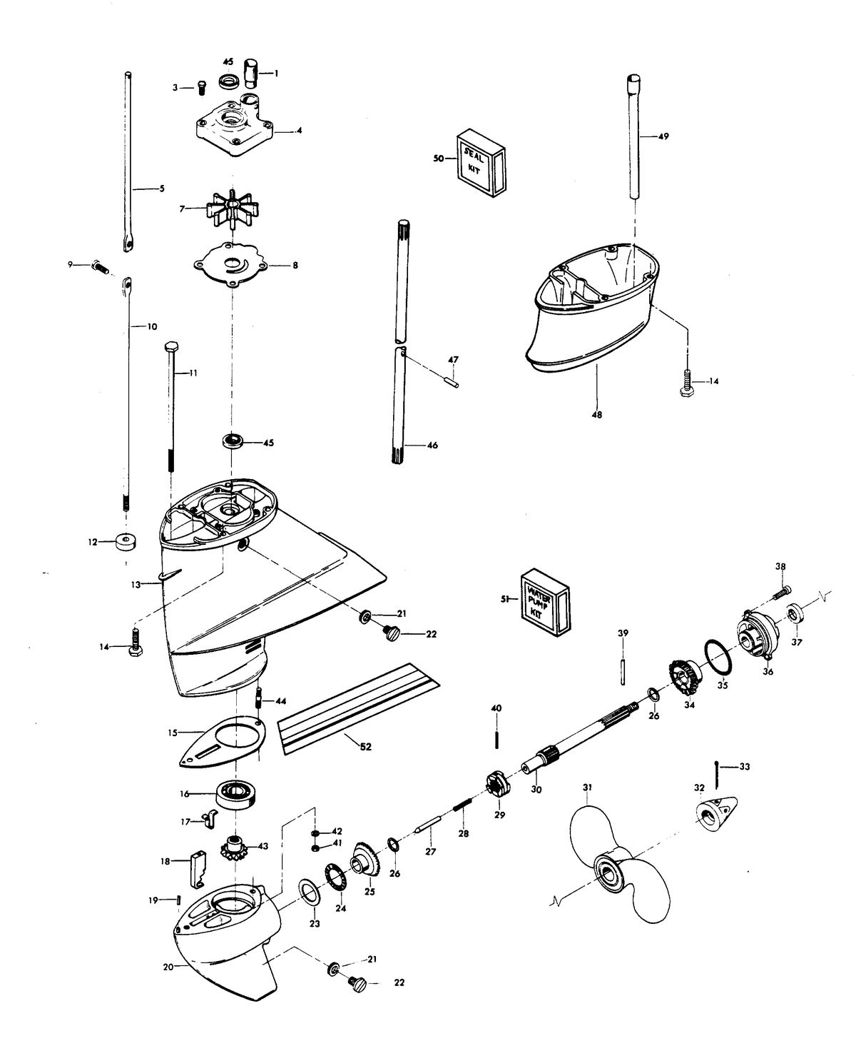 CHRYSLER 15 H.P. GEAR HOUSING
