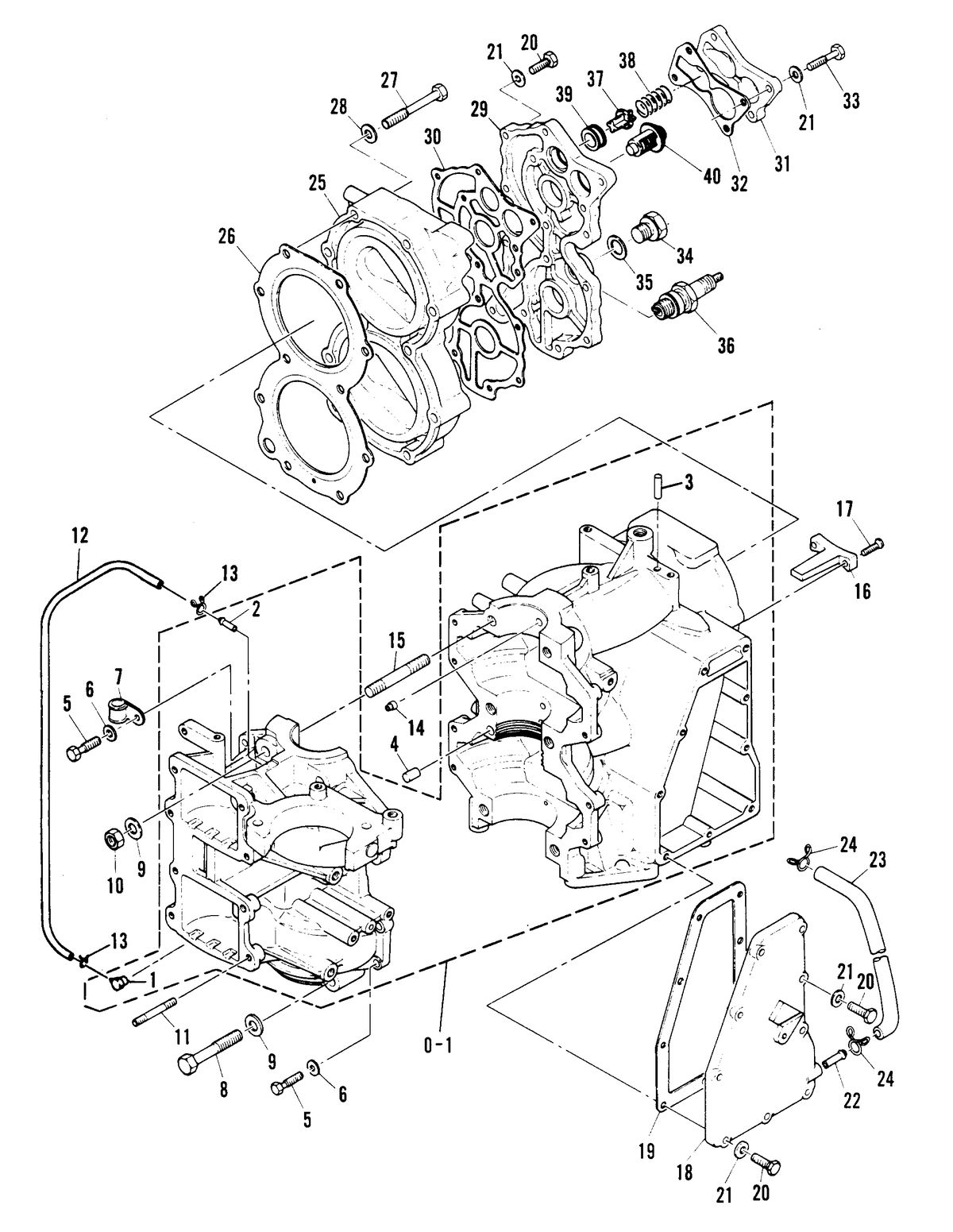 MARINER MARINER W48 CRANKCASE AND CYLINDER HEAD