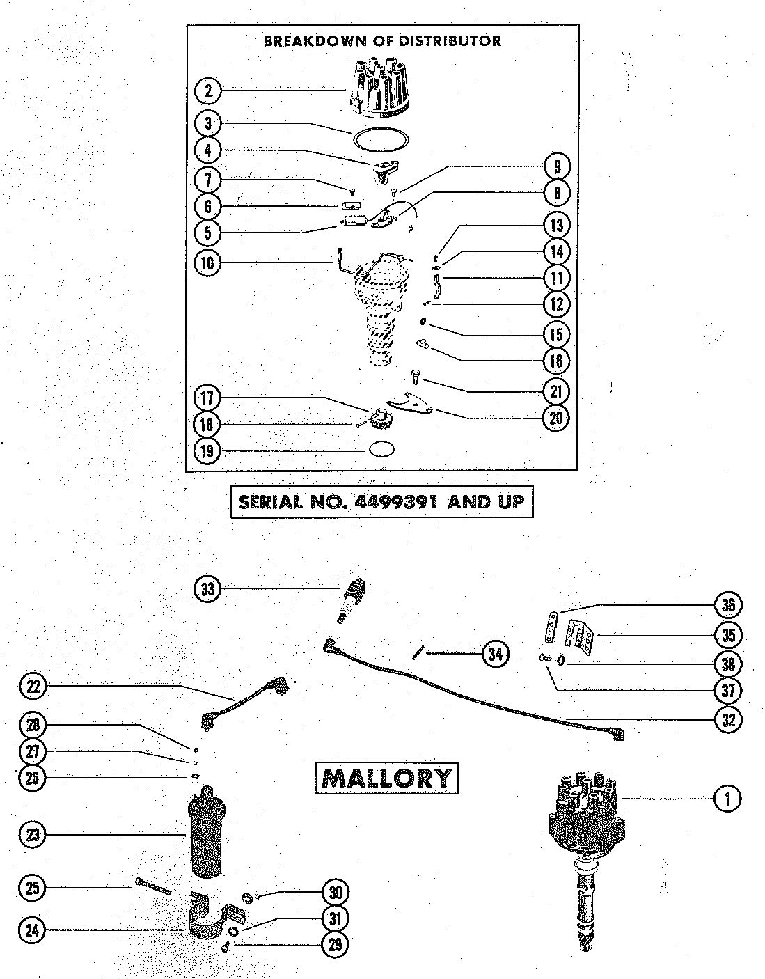 MERCRUISER 280 ENGINE DISTRIBUTOR ASSEMBLY (MALLORY)