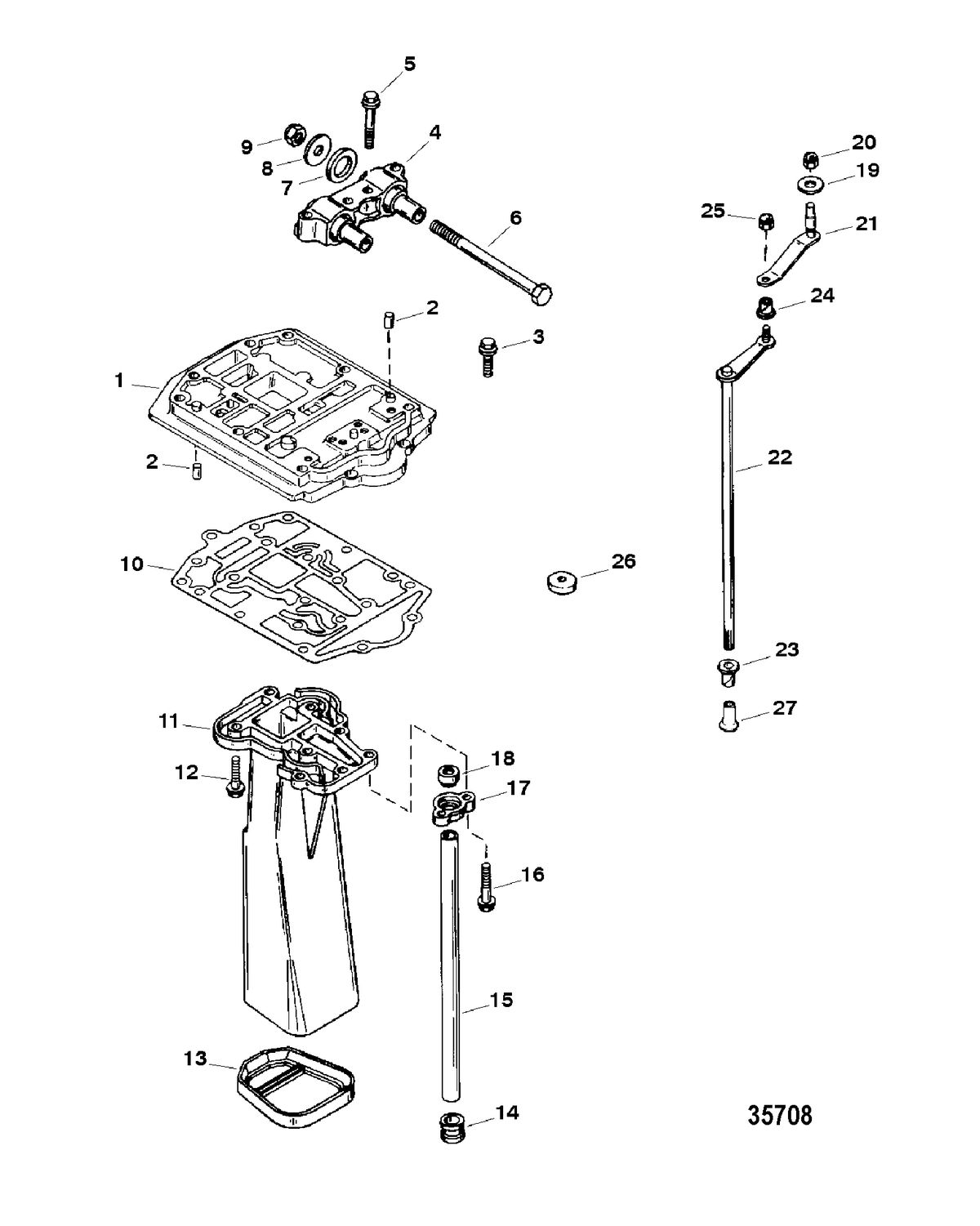 FORCE FORCE 75/90 Exhaust Plate