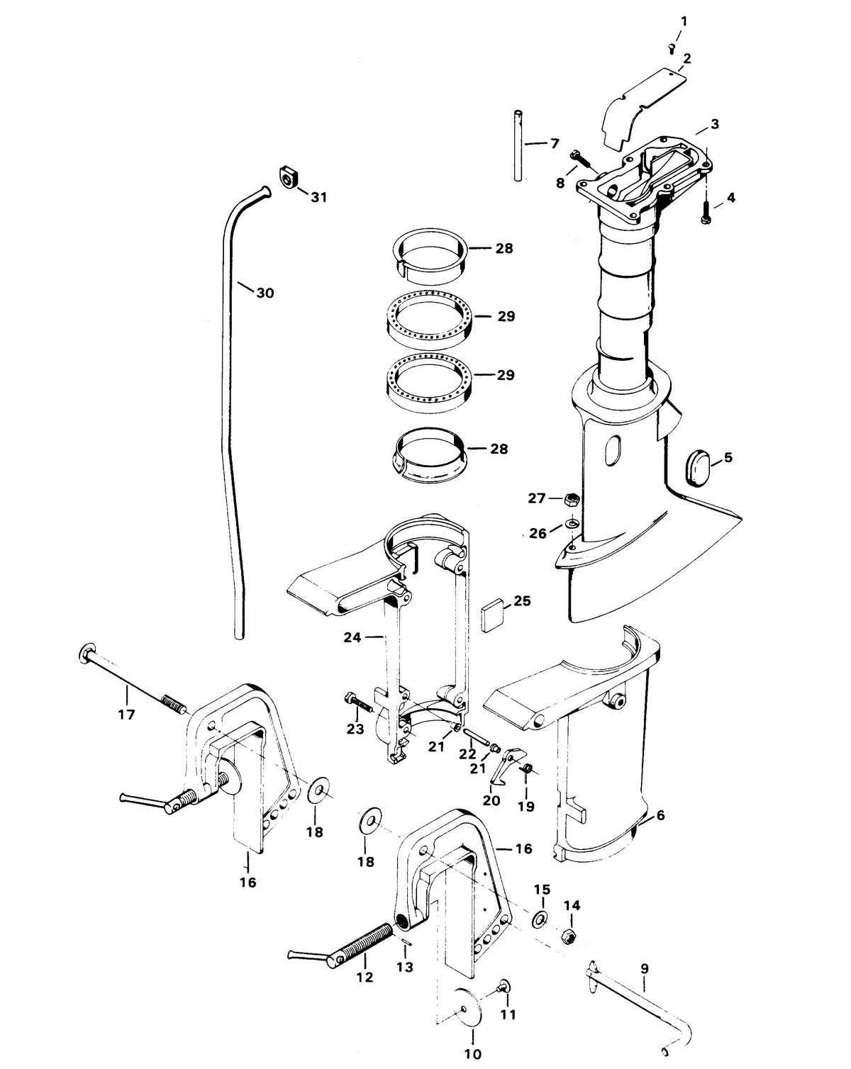 CHRYSLER 3.5 HP MOTOR LEG