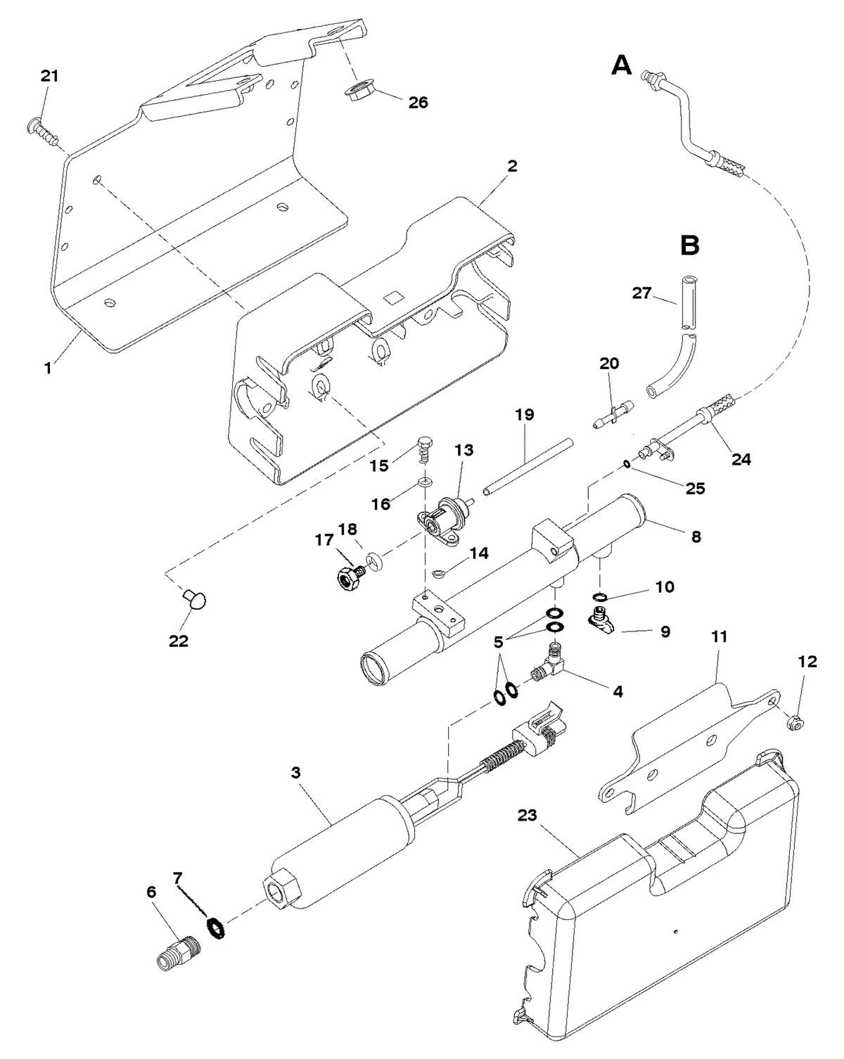 MERCRUISER 5.7LX TBI BRAV0 350 TBI MAG ALPHA (EFI) FUEL PUMP AND FUEL COOLER