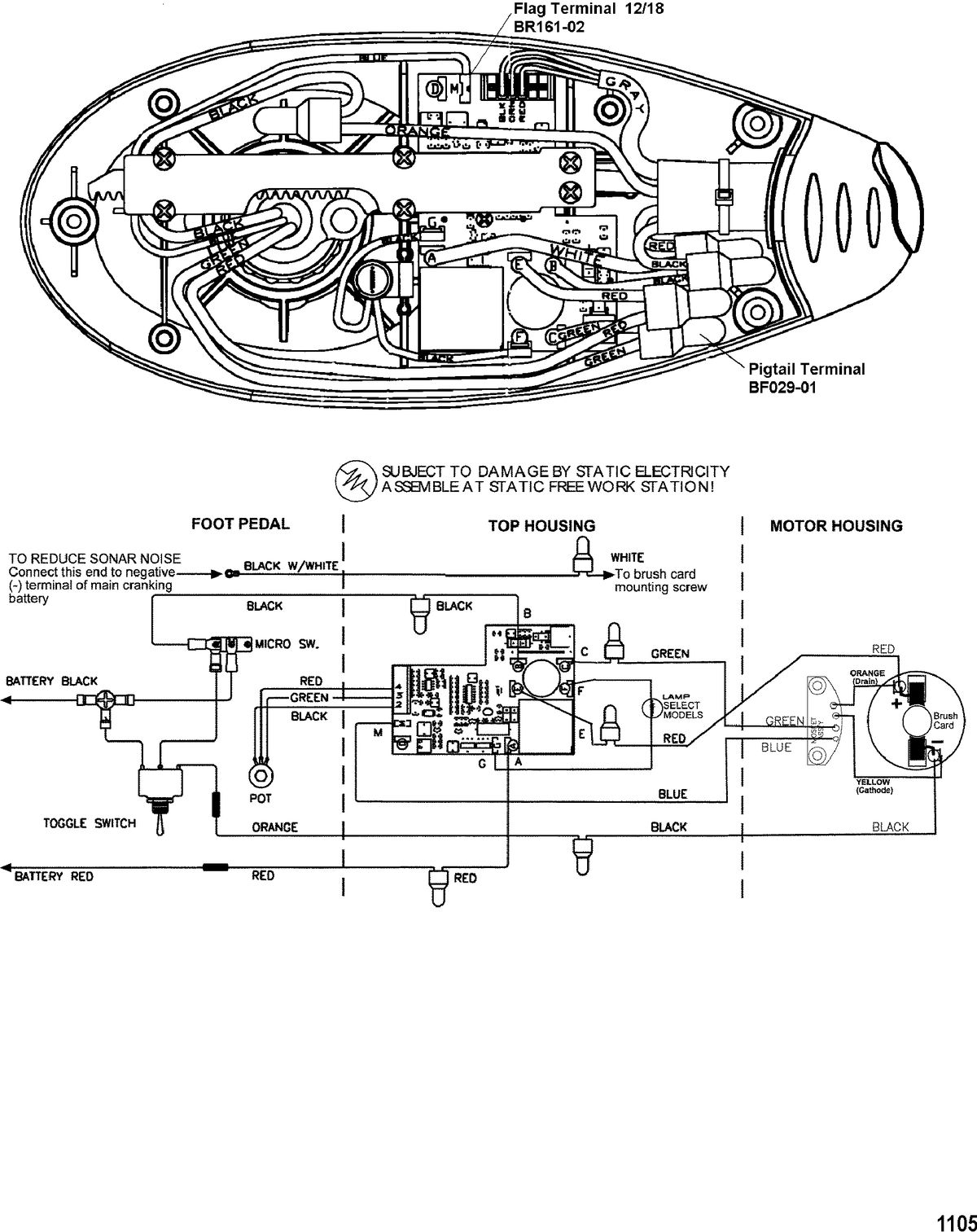 TROLLING MOTOR MOTORGUIDE ENERGY SERIES Wire Diagram(Model EF60V) (24 Volt)