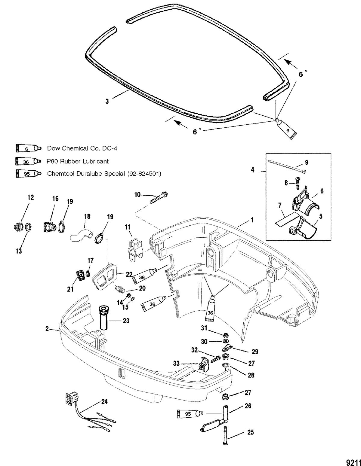 MERCURY/MARINER 115/135/150 DFI (2.5L) Bottom Cowl