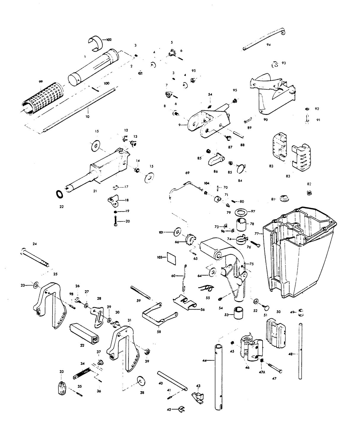 CHRYSLER 9.9 H.P. MOTOR LEG