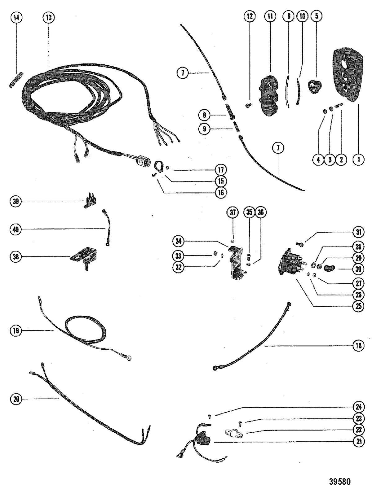MERCRUISER 120/140 (1.98 RATIO) 165 (1.65 RATIO) 470/485 (1.84 RATIO) 260/898/228 (1.50 RATIO) CONTROL PANEL ASSEMBLY
