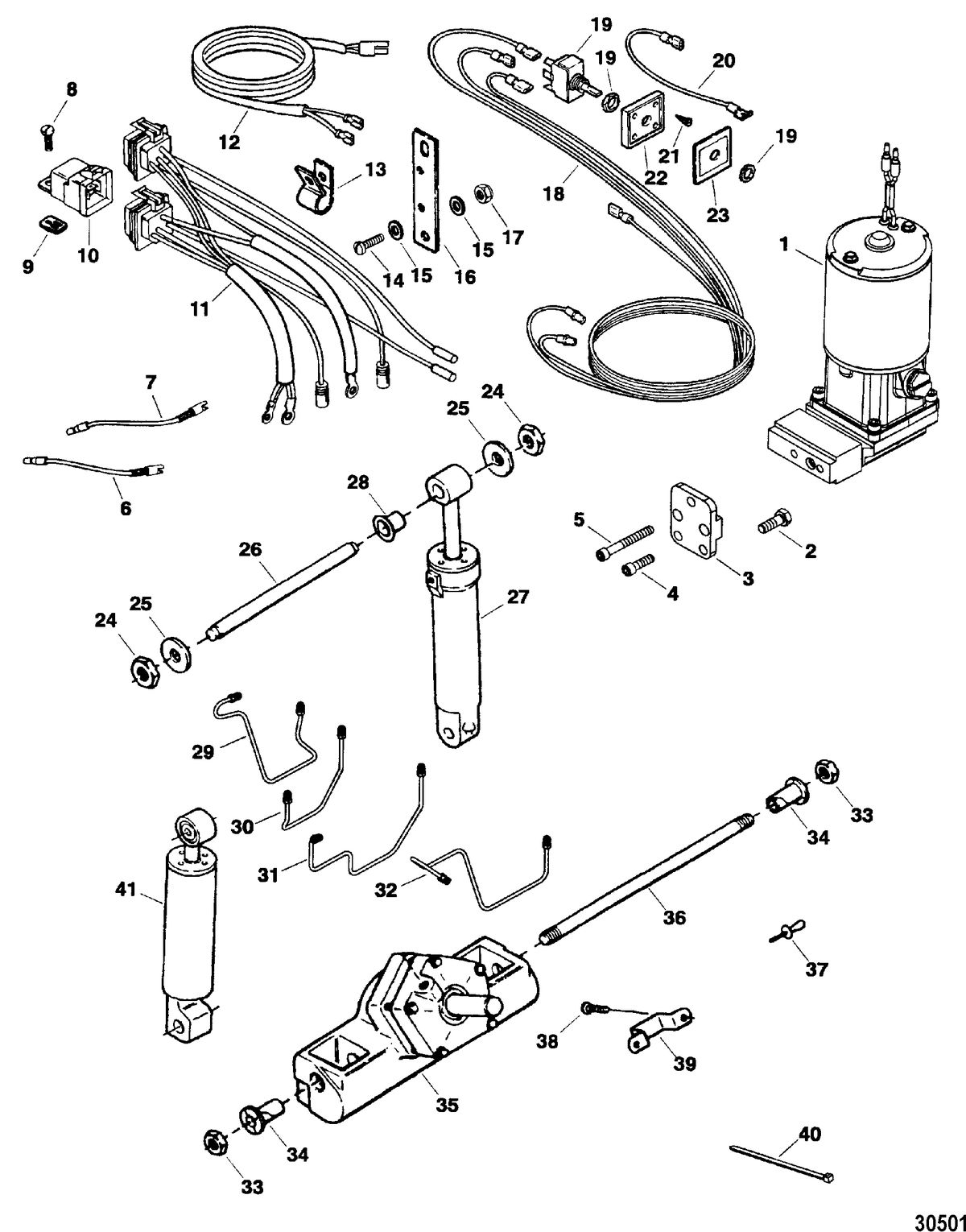 FORCE FORCE TRIM AND TILT MODELS 85 THRU 150 HP TRIM & TILT ASSEMBLY(853515A3)