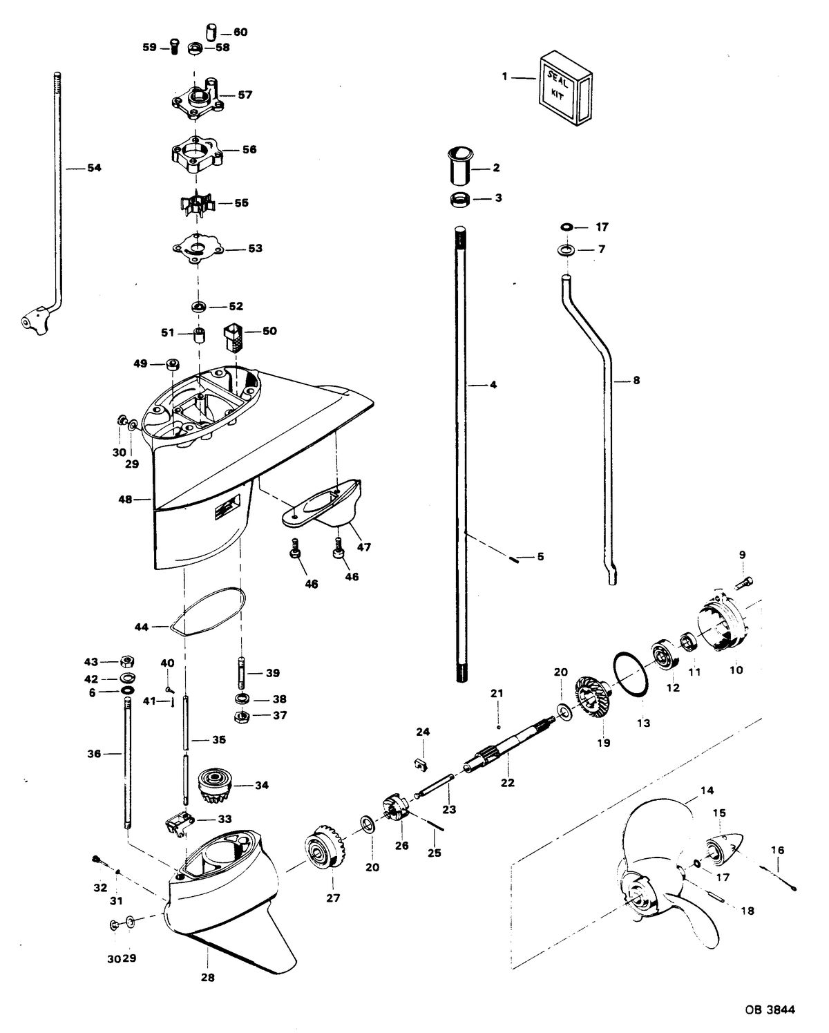 CHRYSLER 35 H.P. GEAR HOUSING
