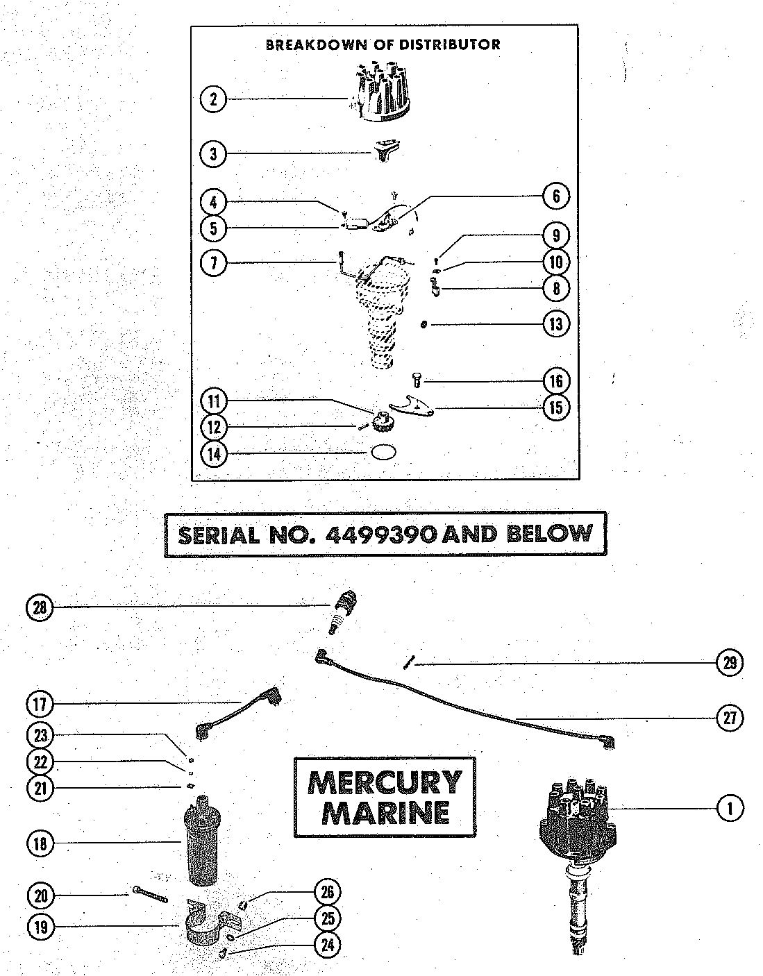 MERCRUISER 280 ENGINE DISTRIBUTOR ASSEMBLY (MERCURY MARINE)