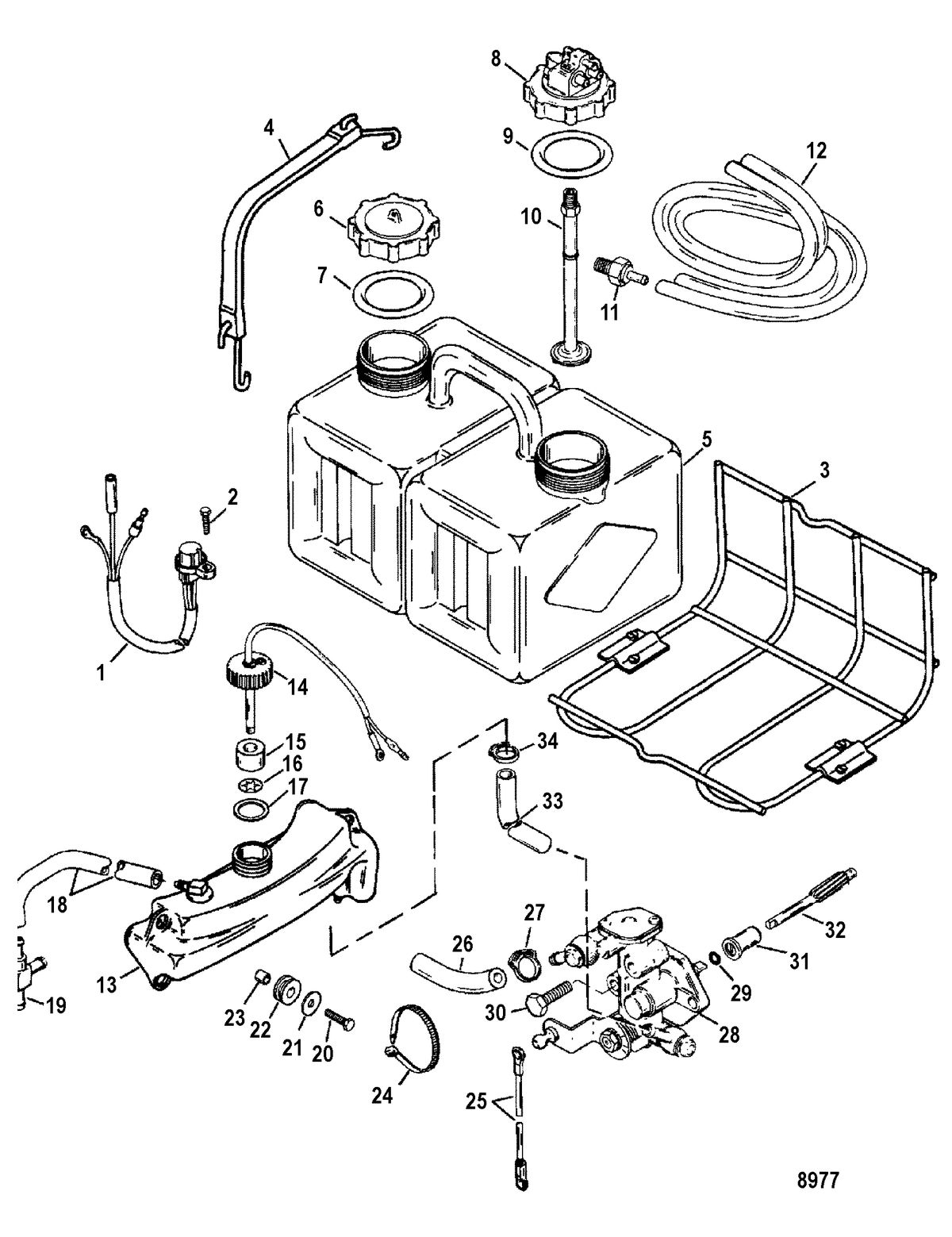 RACE OUTBOARD 225 EFI PROMAX/SUPERMAGNUM Oil Injection Components
