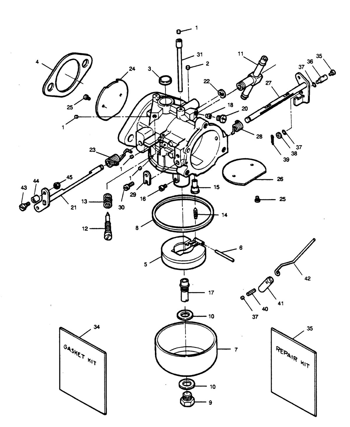 FORCE FORCE 1990 50 H.P. "C" MODELS CARBURETOR