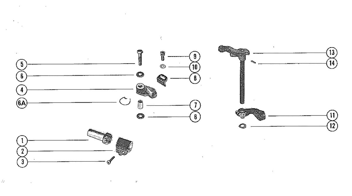 MERCURY MERC 110 THROTTLE CONTROL LINKAGE