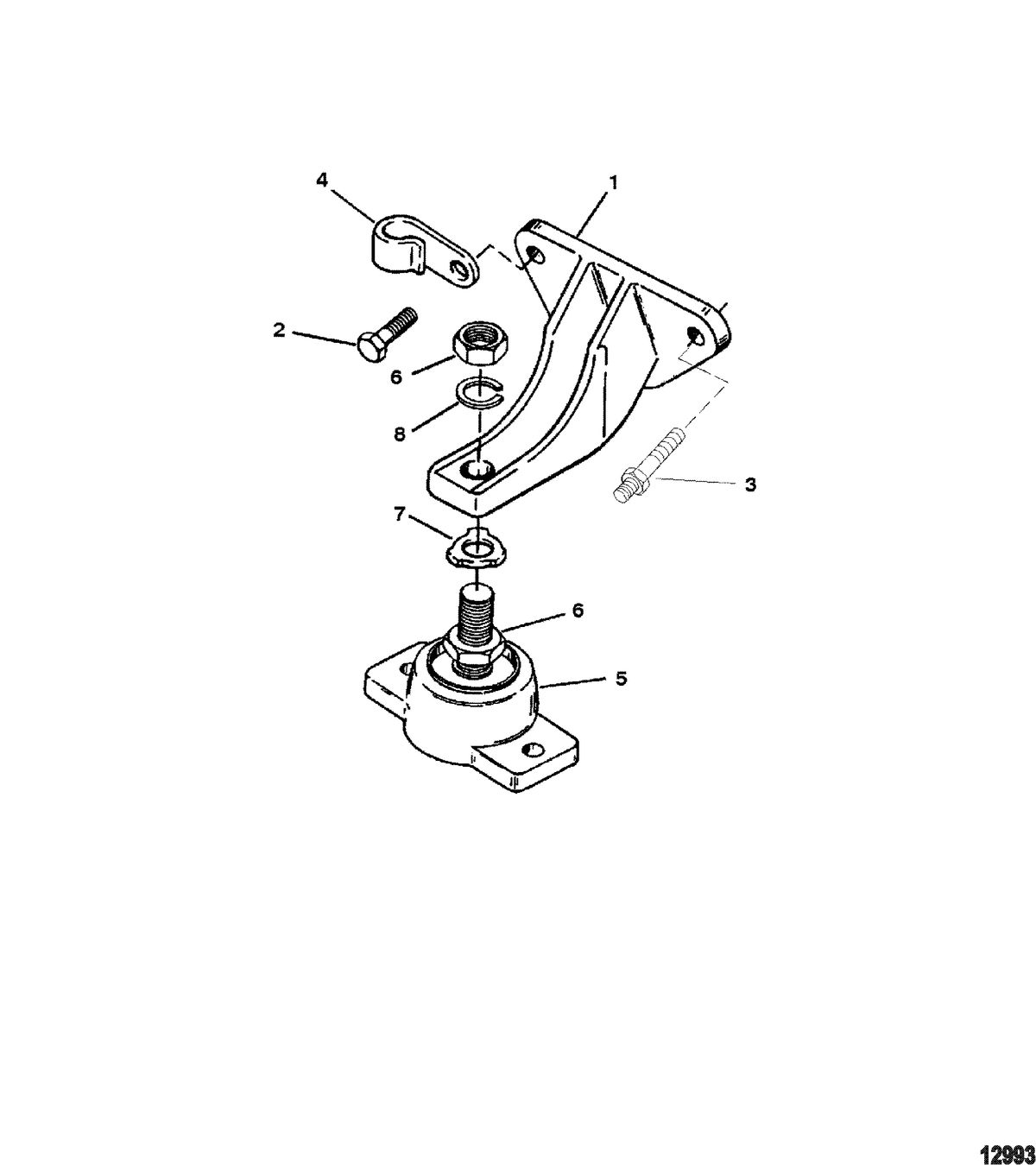 MERCRUISER 4.3L EFI ALPHA/BRAVO (262 C.I.D. GEN+) Engine Mounting