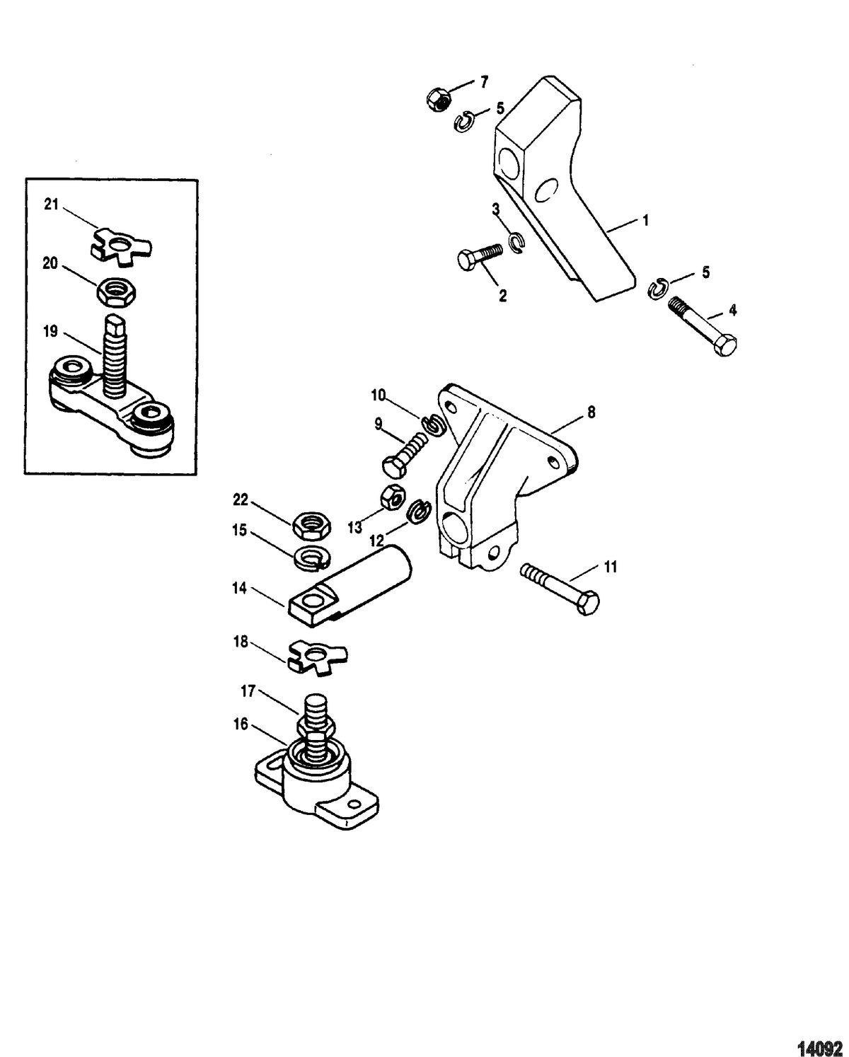 MERCRUISER MIE 7.4 EFI HURTH/BORG WARNER -LH ONLY Transmission And Engine Mounting(Borg Warner 72)