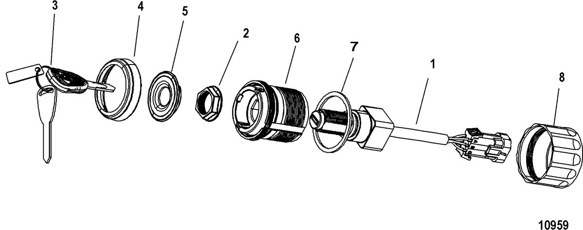 ACCESSORIES ELECTRICAL COMPONENTS AND HARNESSES Key Switch Kit - 4 Position, Digital Application