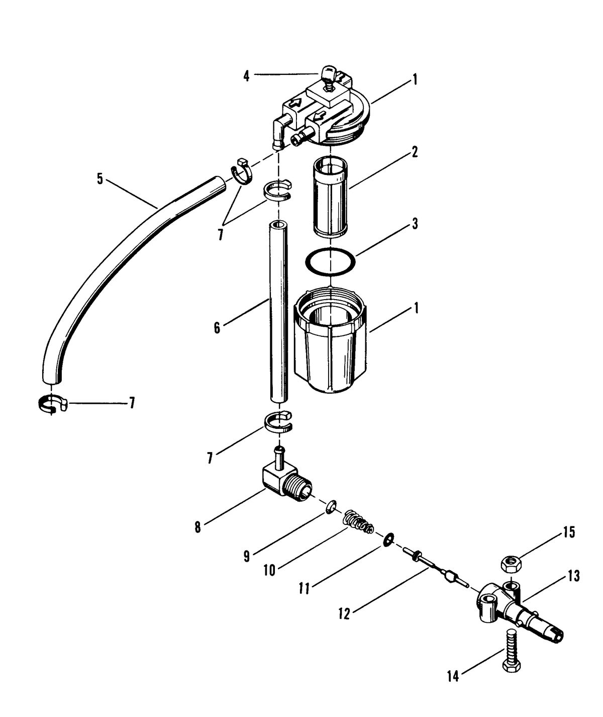 MERCURY MERCURY 18/25 FUEL FILTER ASSEMBLY