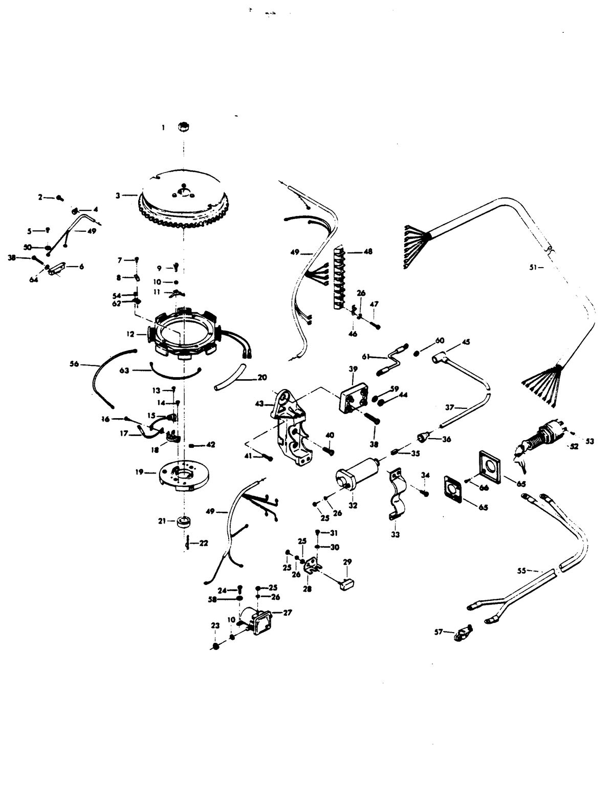CHRYSLER 45 H.P. ALTERNATOR AND ELECTRICAL COMPONENTS