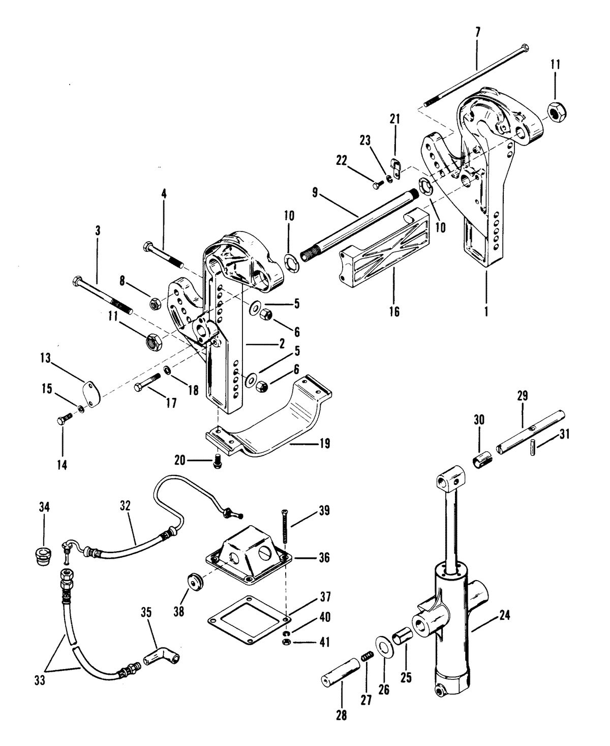 RACE OUTBOARD MOD-VP TRANSOM BRACKETS