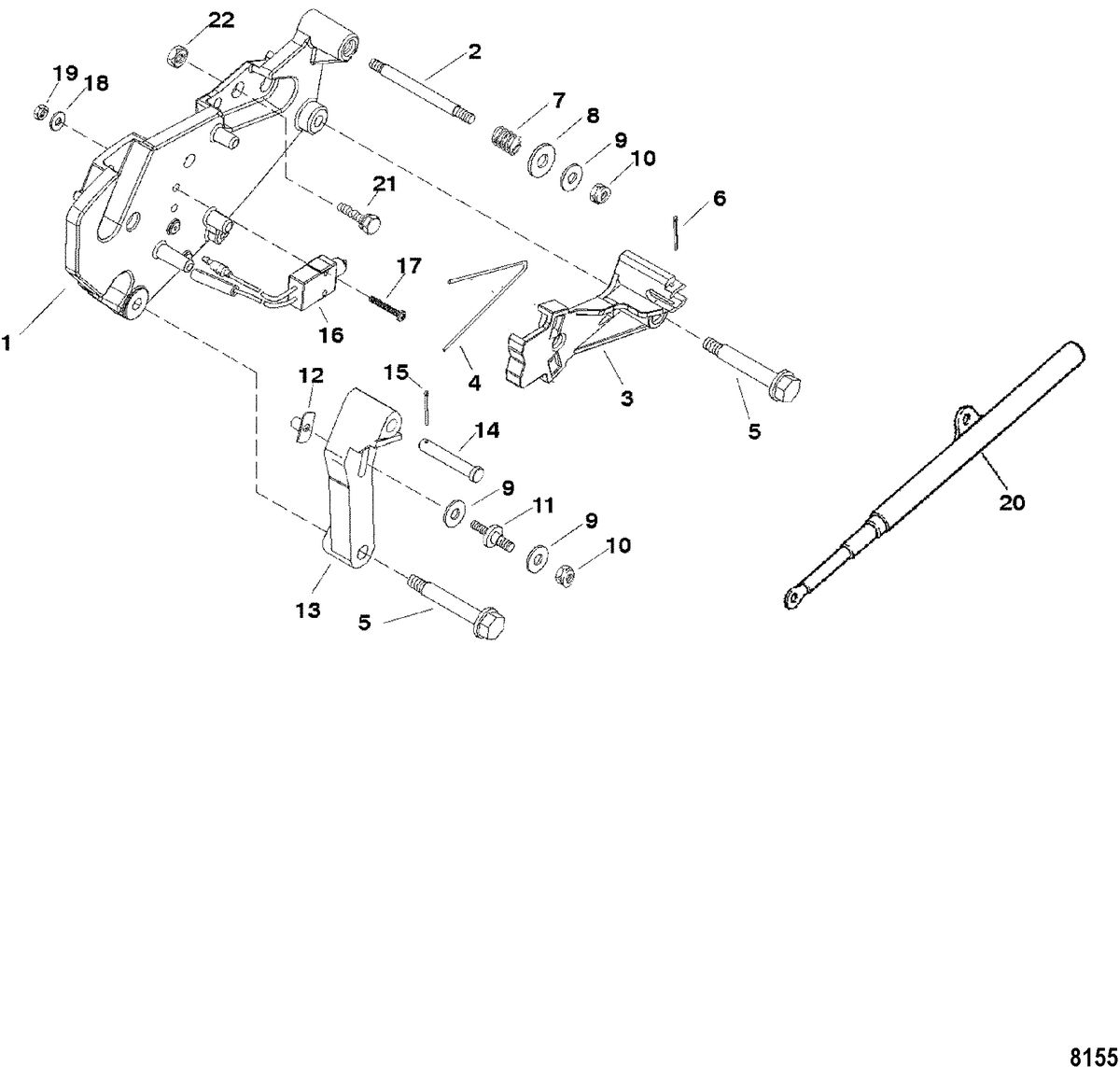 MERCRUISER 3.0L ALPHA ONE Shift Bracket(SN-0M659999 and Below)