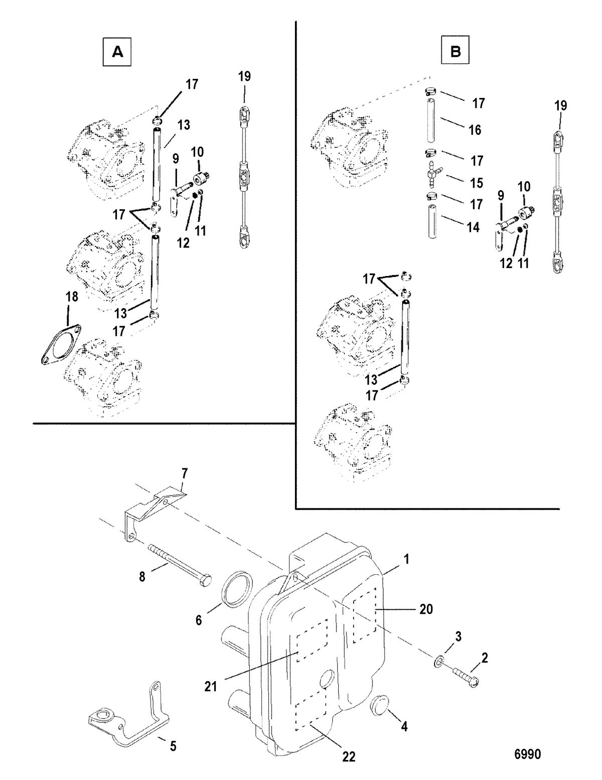 MERCURY/MARINER 40/50 JET 30 (3 CYLINDER) 2-STROKE Attenuator Plate