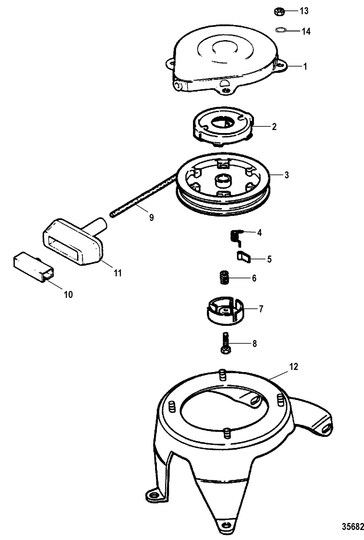 FORCE 5 HP (1998) FORCE STARTER ASSEMBLY