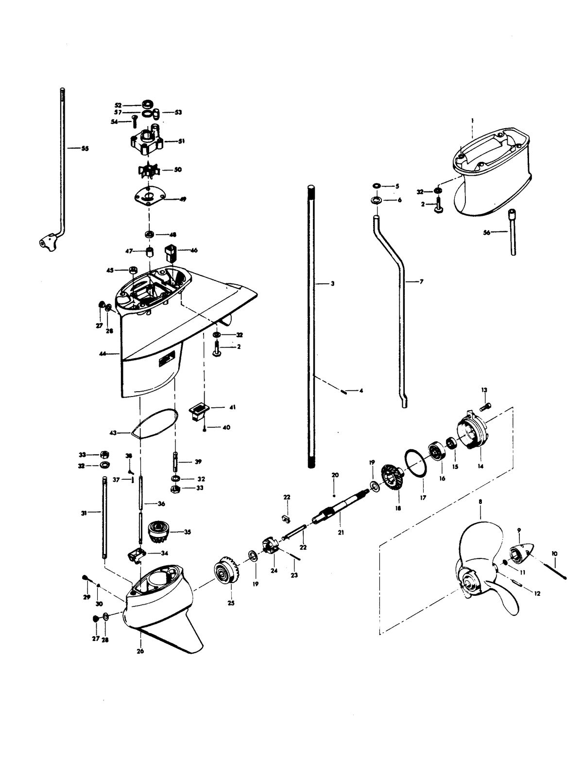 CHRYSLER 35 H.P. GEAR HOUSING