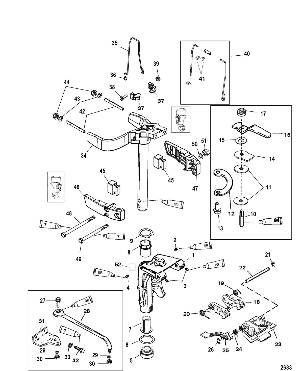 MERCURY/MARINER 13.5/15/15 BODENSEE (4-STROKE) Swivel Bracket