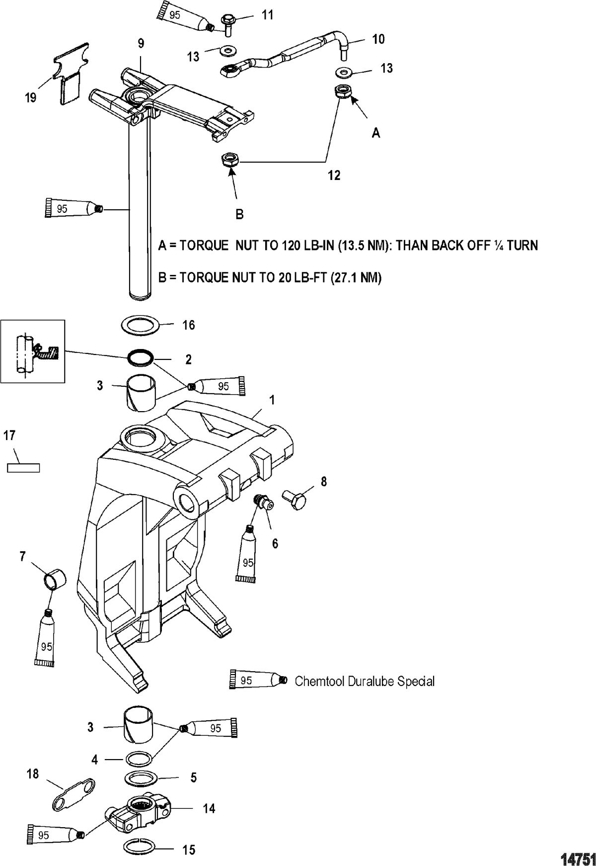 MERCURY/MARINER 115 EFI (4-STROKE) Swivel Bracket And Steering Arm