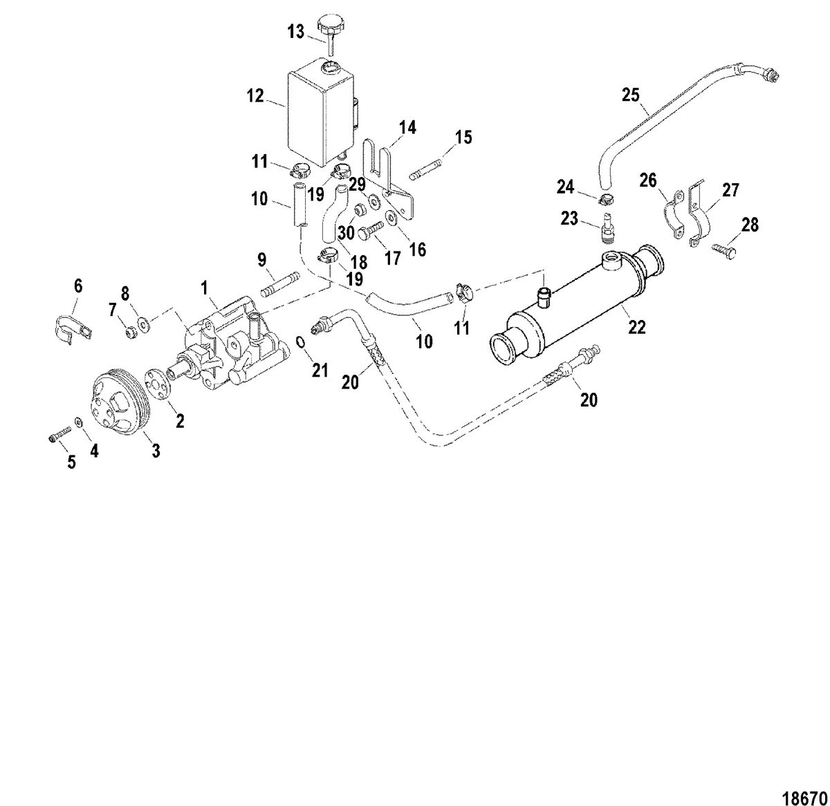 RACE STERNDRIVE 500 EFI Power-Assisted Steering Components