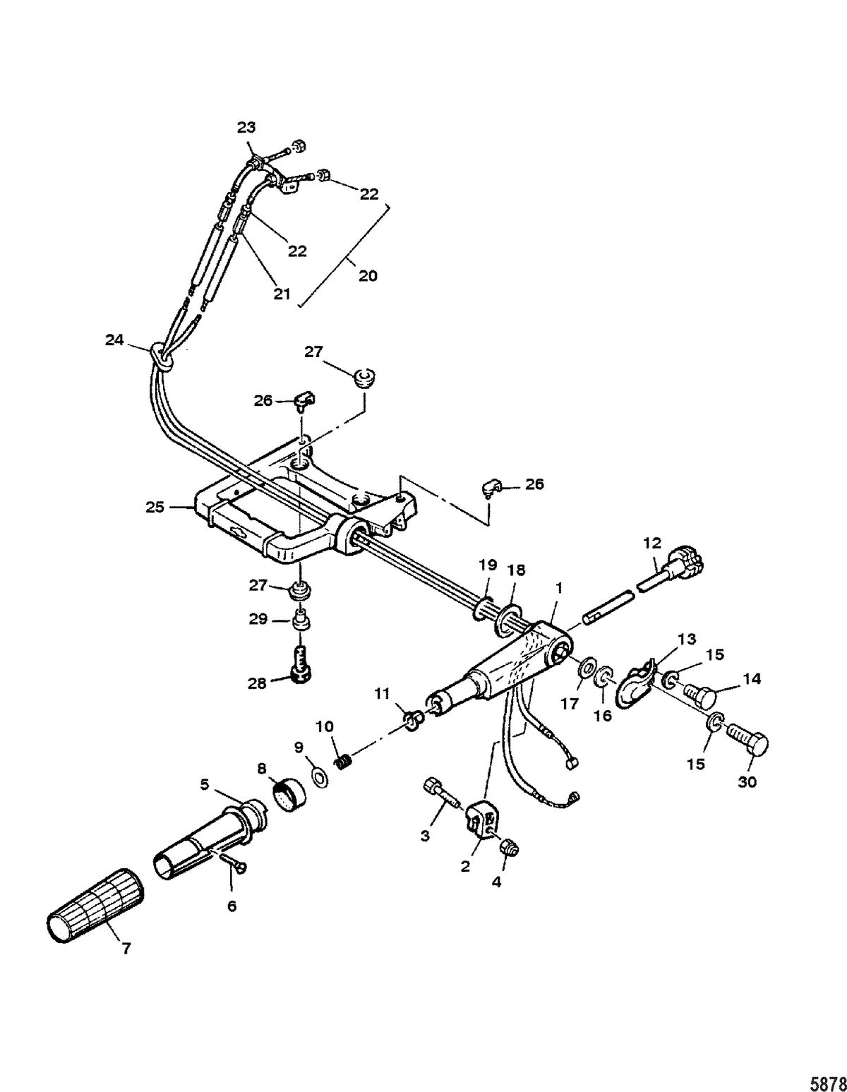 MARINER 8HP KEROSENE STEERING HANDLE