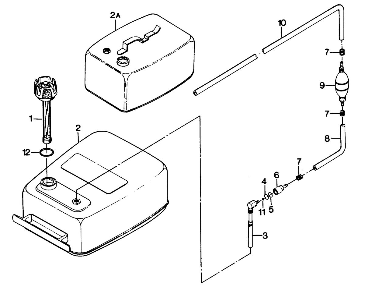 FORCE FORCE 1987 50 H.P. FUEL TANK AND LINE