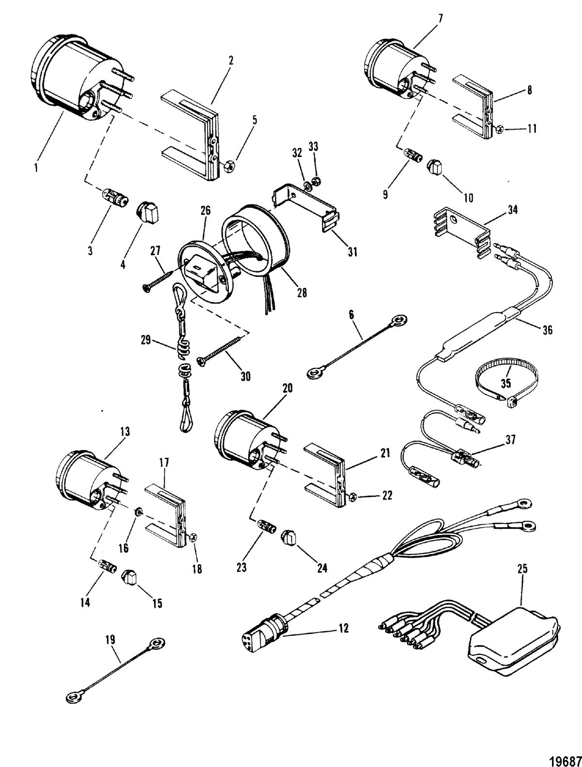 MERCURY/MARINER 135 HP/ 150 HP (V-6) Instrumentation(Mercury and Mariner)