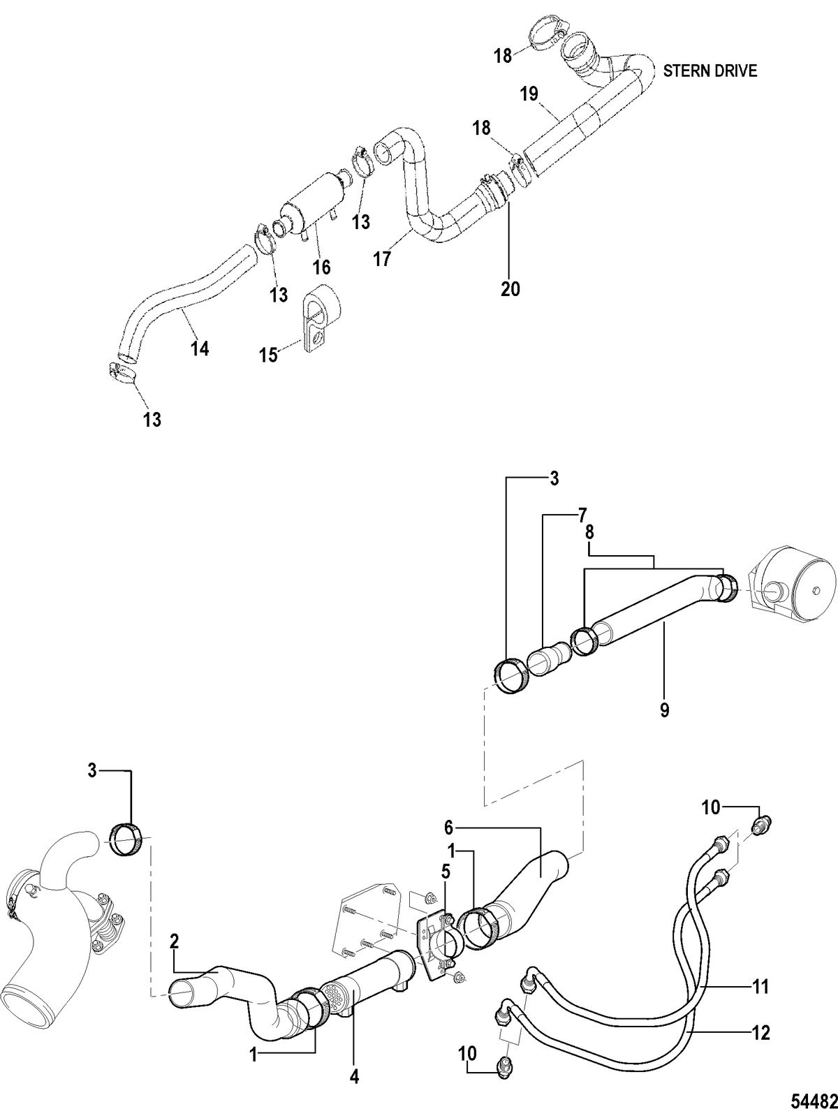 MERCRUISER CUMMINS/MERCRUISER 4.2 UNIFICATION Fluid Cooler