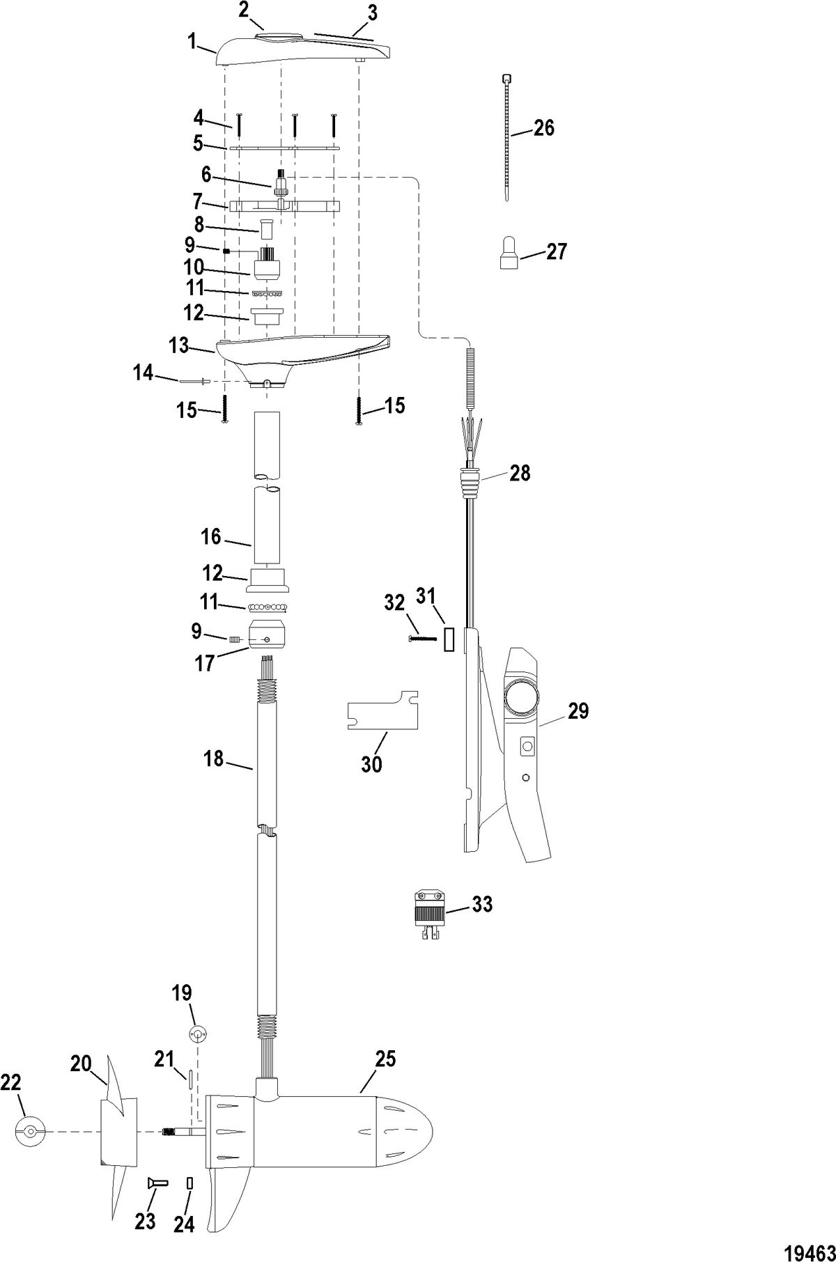 TROLLING MOTOR MOTORGUIDE PRO AND TRACKER SERIES Complete Trolling Motor(Model MP6700D) (24 Volt)