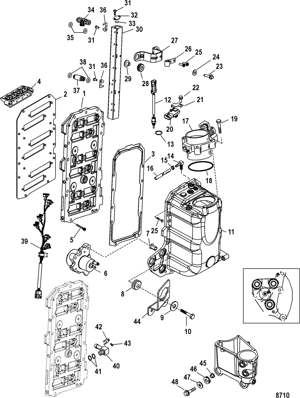 MERCURY/MARINER 150/200 EFI (2.5L) Air Handler Components