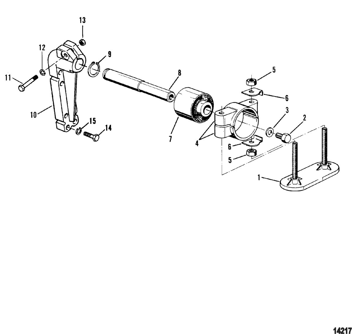 MERCRUISER CUMMINS/MERCRUISER DIESEL 3.0L/150 3.6L/180 Transmission Mounting