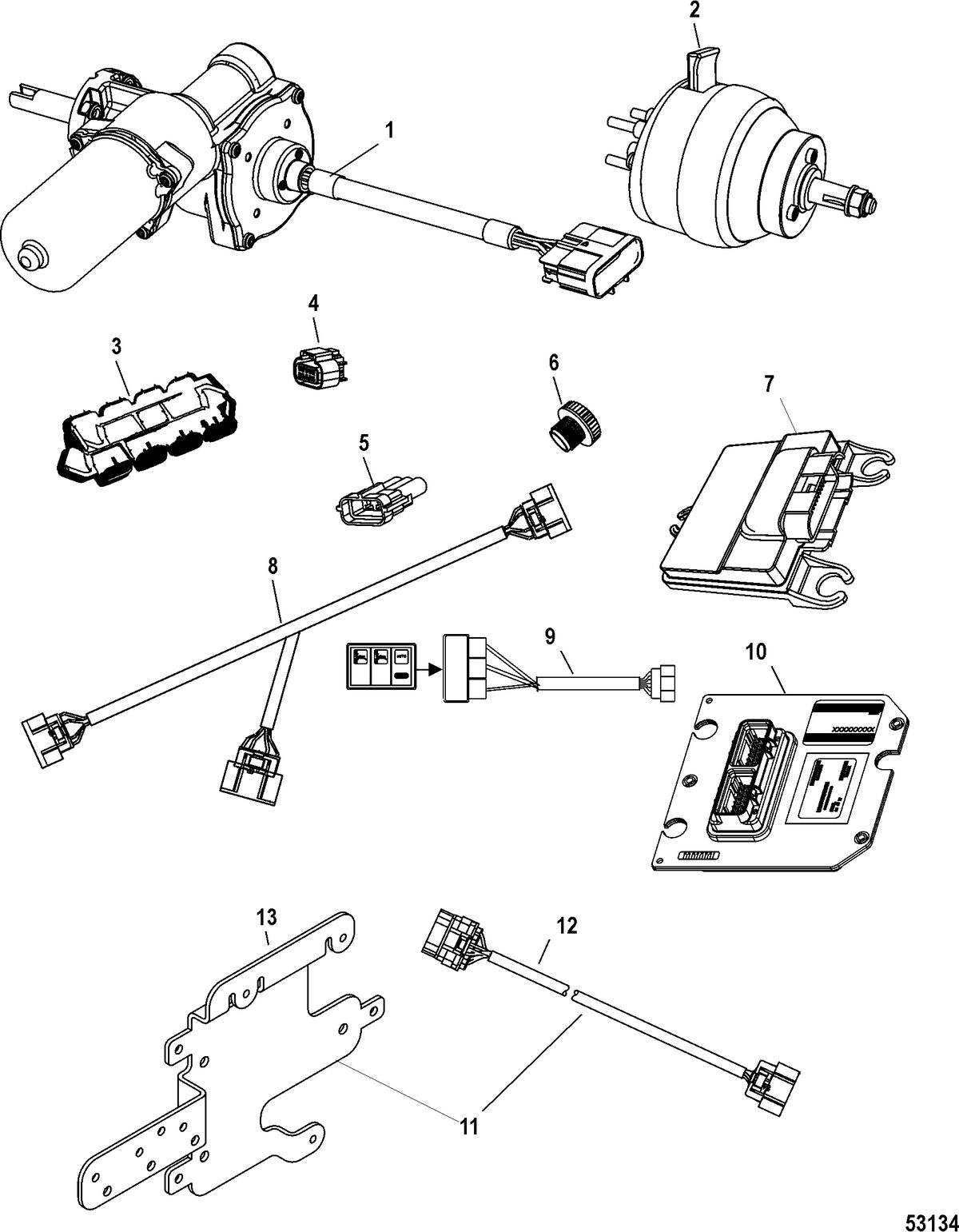 ACCESSORIES ZEUS SMARTCRAFT RIGGING Helm/Actuator/Harness and Connectors, Zeus