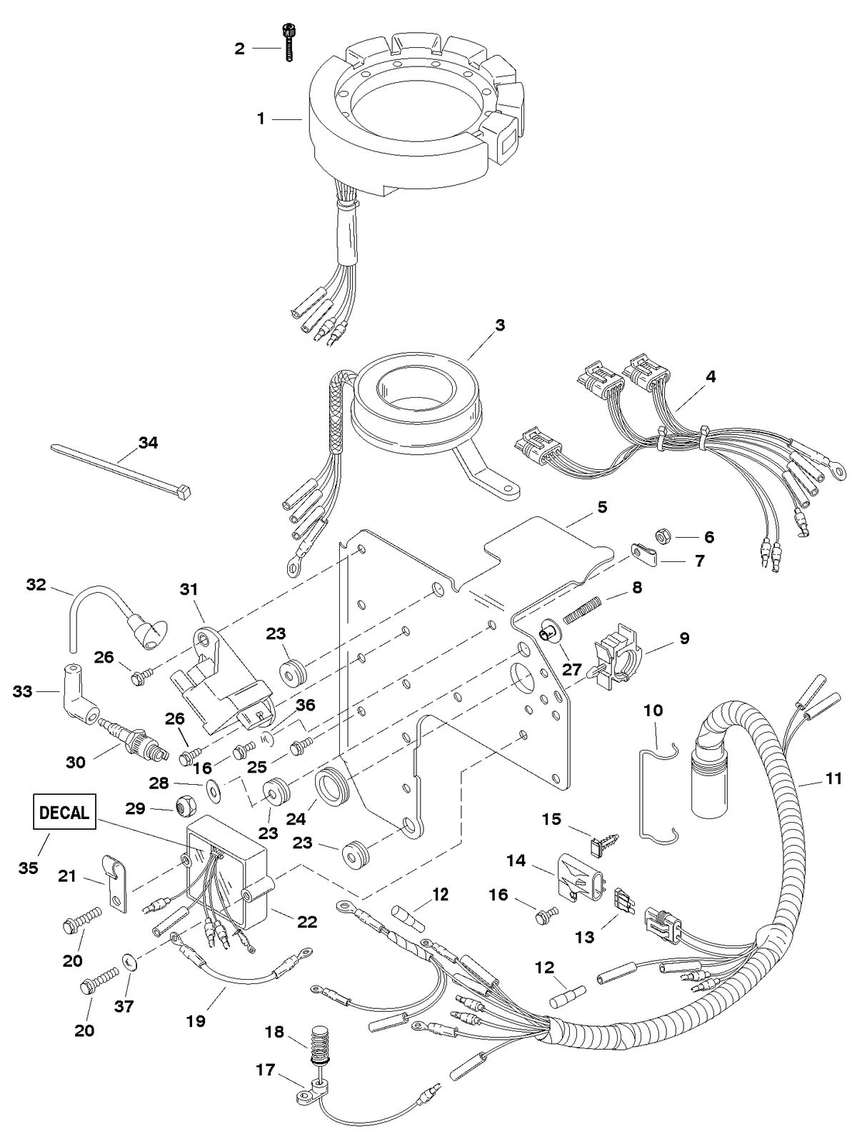 FORCE FORCE 90 H.P. (1998) IGNITION COMPONENTS