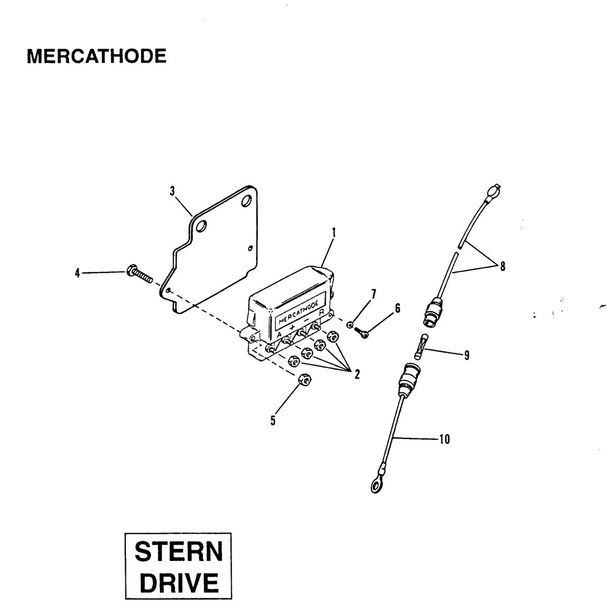 MERCRUISER D-254 TURBO ACDIESEL ENGINE STERN DRIVE/INBOARD MERCATHODE (STERN DRIVE)