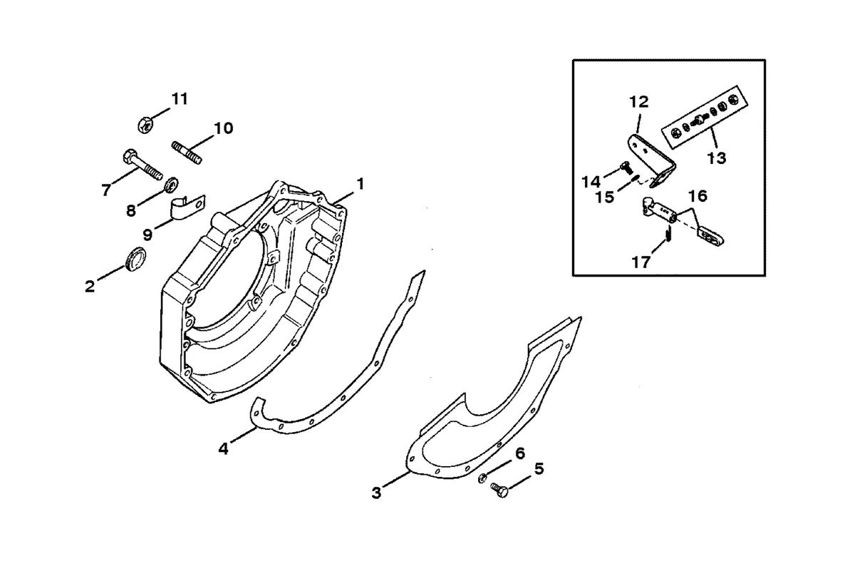 MERCRUISER 5.7L INBOARD ENGINE FLYWHEEL HOUSING