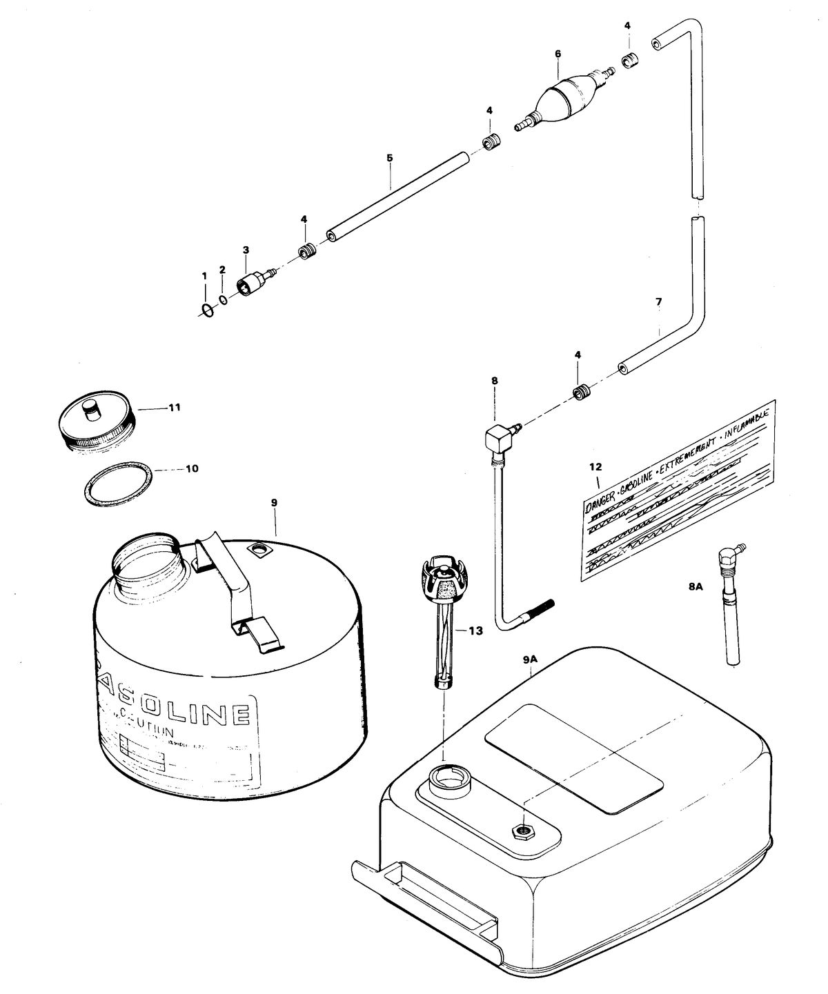 CHRYSLER 6 HP SPECIAL FUEL TANK AND LINE