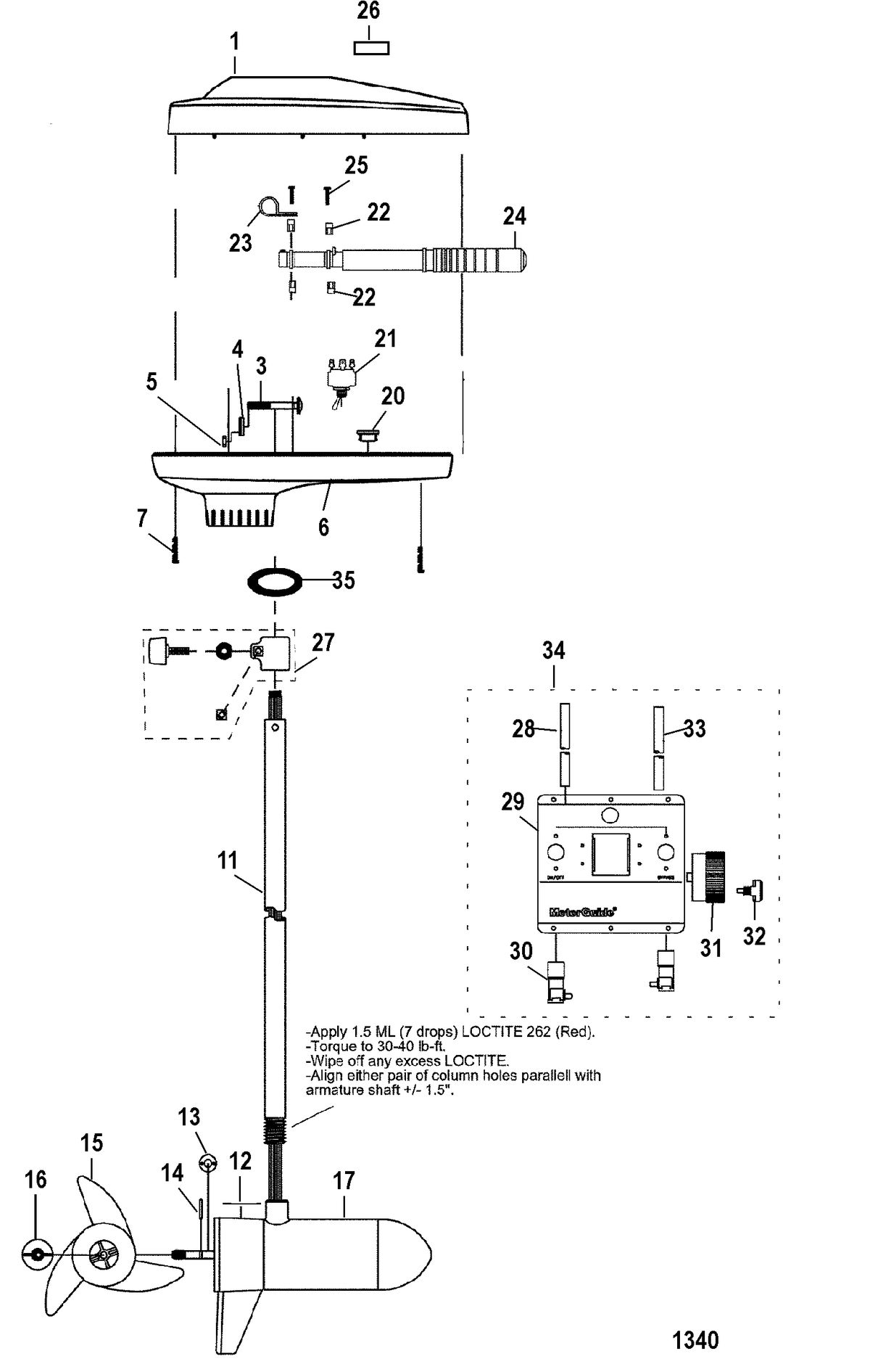 TROLLING MOTOR MOTORGUIDE 600 SERIES Complete Trolling Motor(Model 667) (24 Volt)