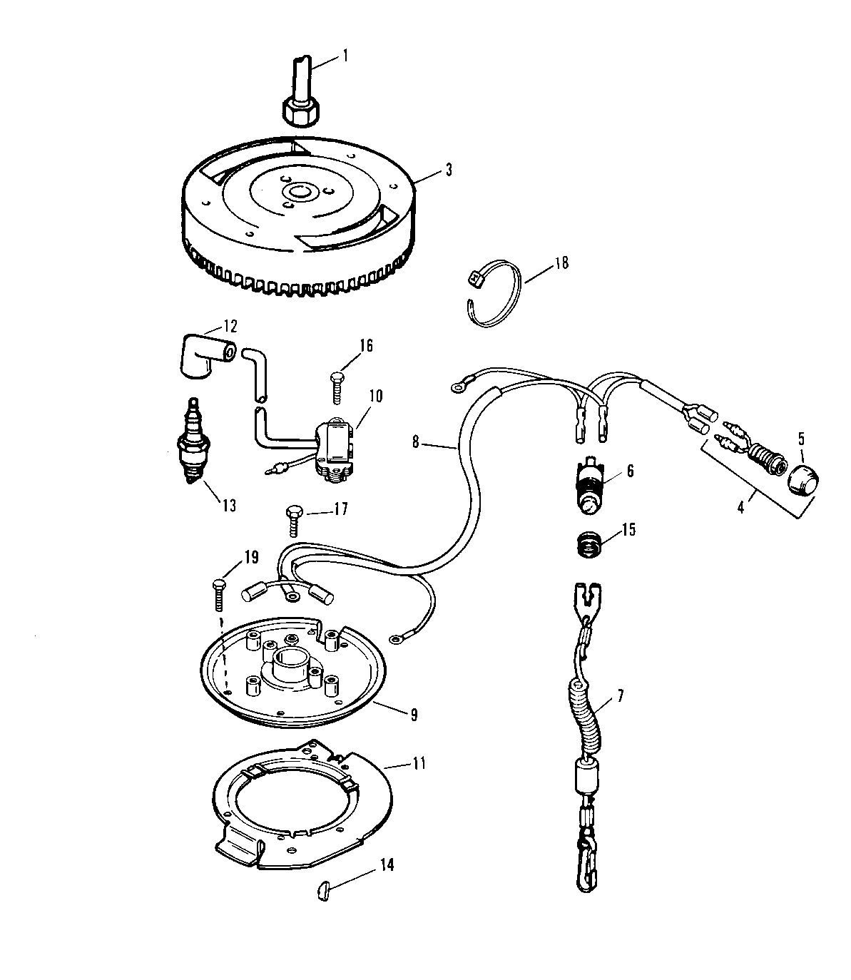SEARS 9.9 H.P. OUTBOARD MOTOR IGNITION SYSTEM
