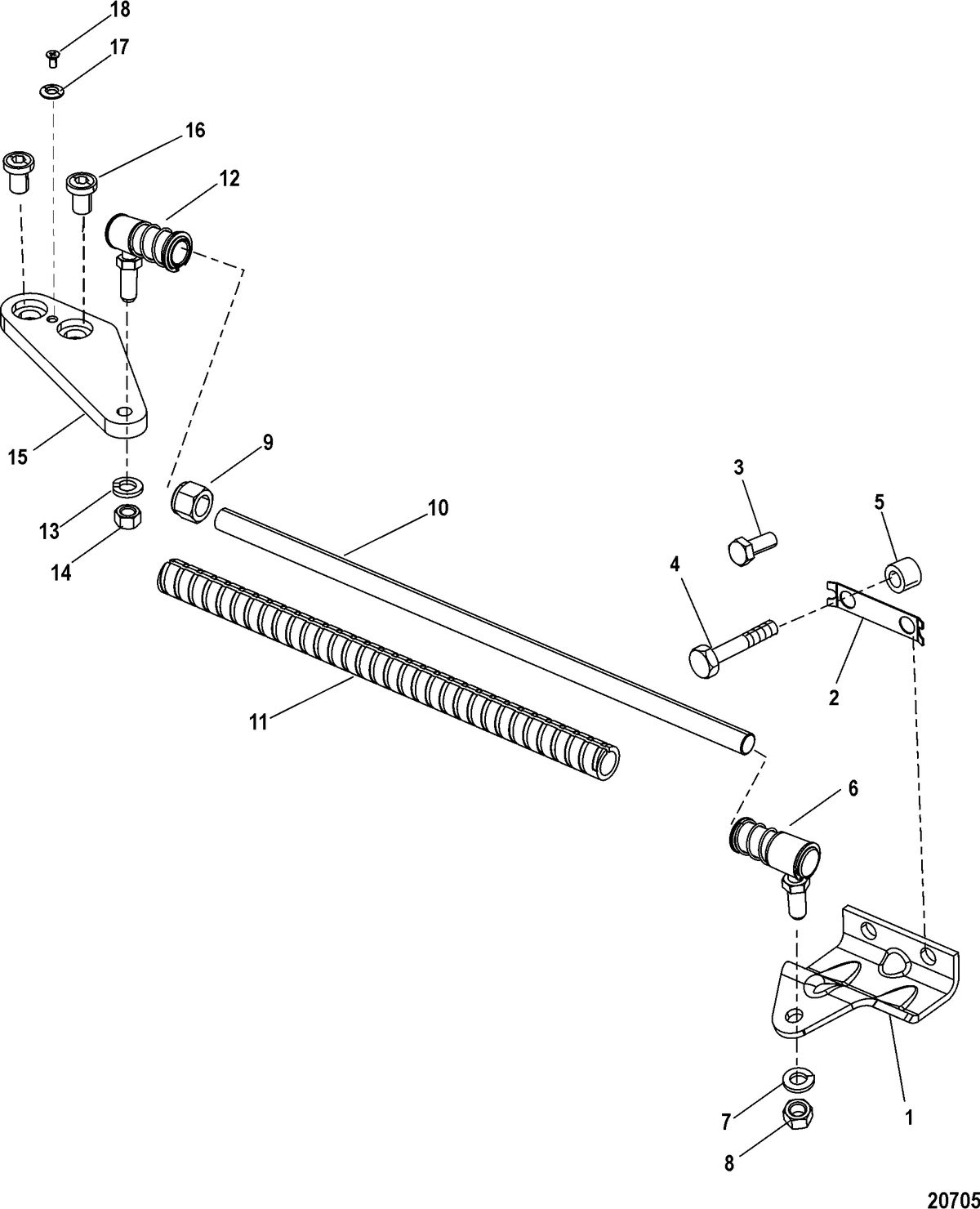 ACCESSORIES STEERING SYSTEMS AND COMPONENTS Tie Bar Kit, Trolling Motor