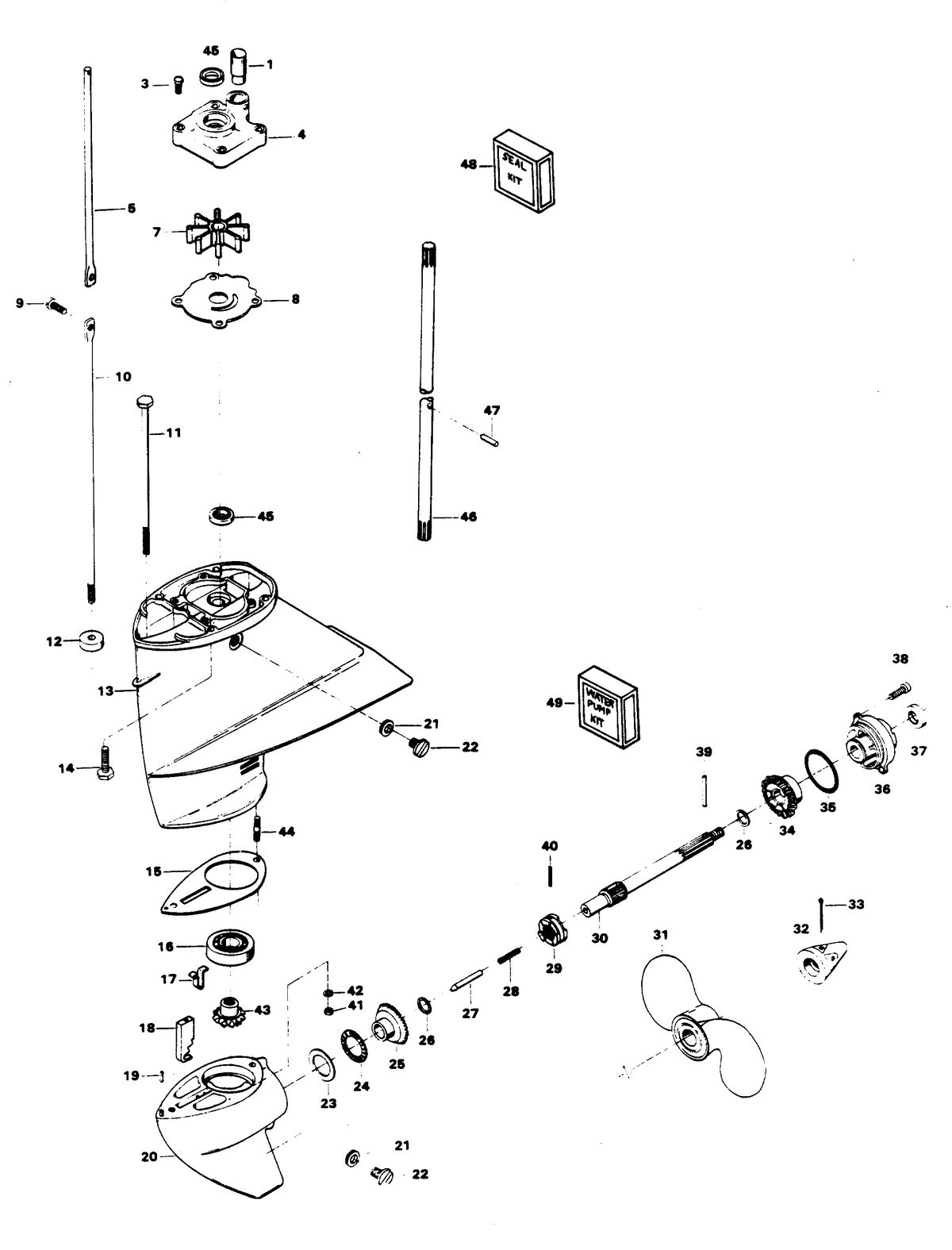 CHRYSLER 9.9 HP GEAR HOUSING