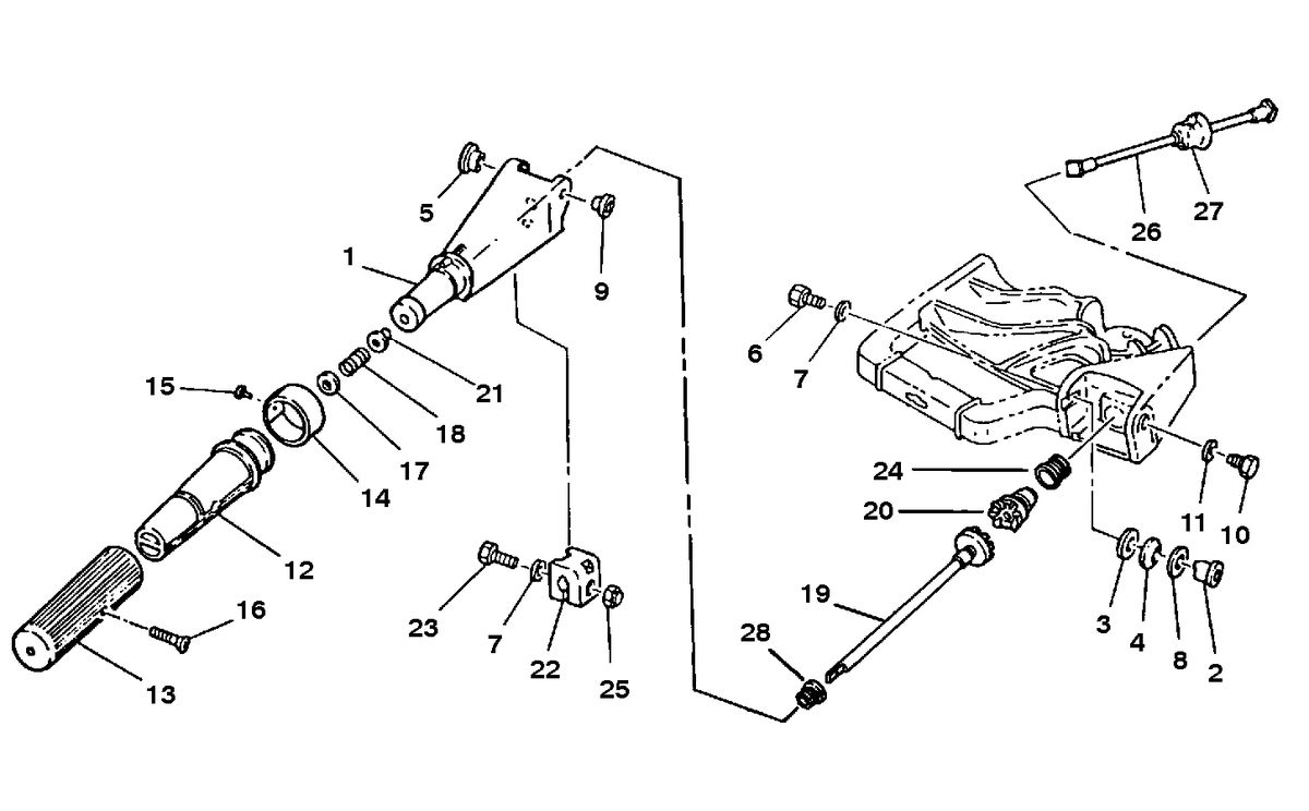MERCURY/MARINER 15 H.P. K STEERING HANDLE